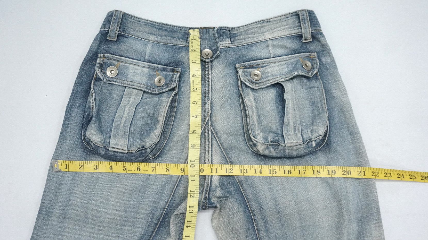 Japanese Brand Vintage Japan S.NIK Light Wash Worn Out 3D Cargo Jeans Size US 30 / EU 46 - 13 Thumbnail