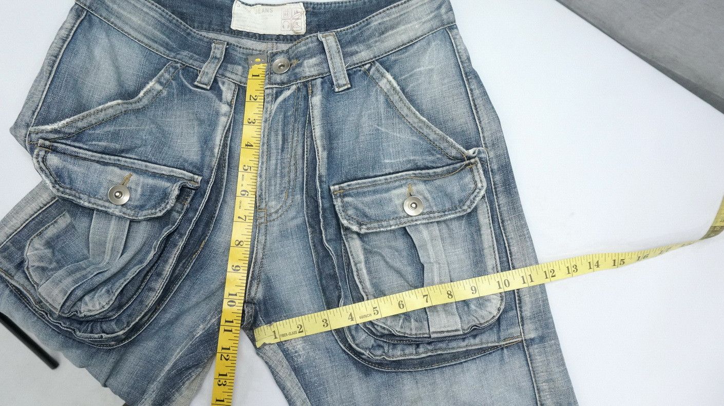 Japanese Brand Vintage Japan S.NIK Light Wash Worn Out 3D Cargo Jeans Size US 30 / EU 46 - 12 Thumbnail