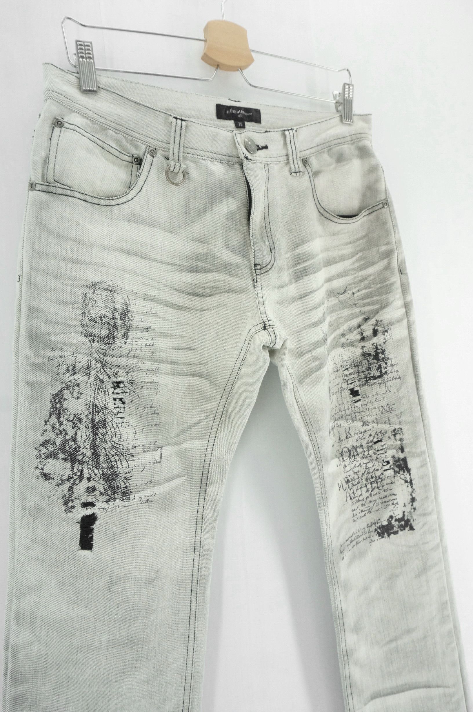 Japanese Brand Vintage! IN THE ATTIC Distressed Worn Low Rise Jeans Size US 31 - 8 Thumbnail