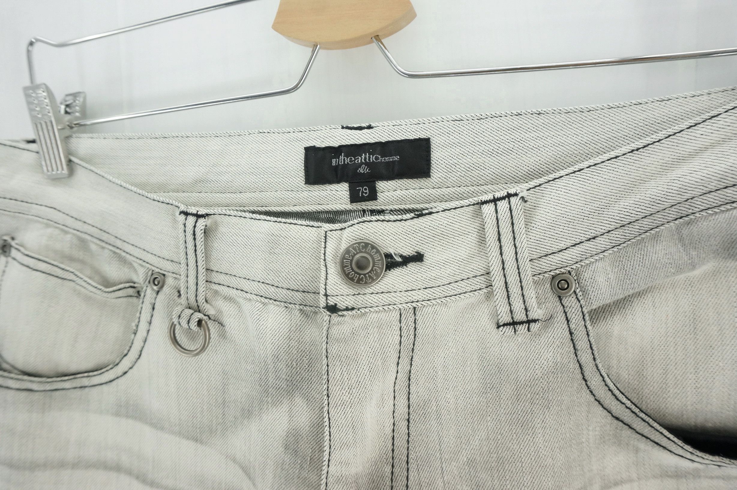 Japanese Brand Vintage! IN THE ATTIC Distressed Worn Low Rise Jeans Size US 31 - 7 Thumbnail