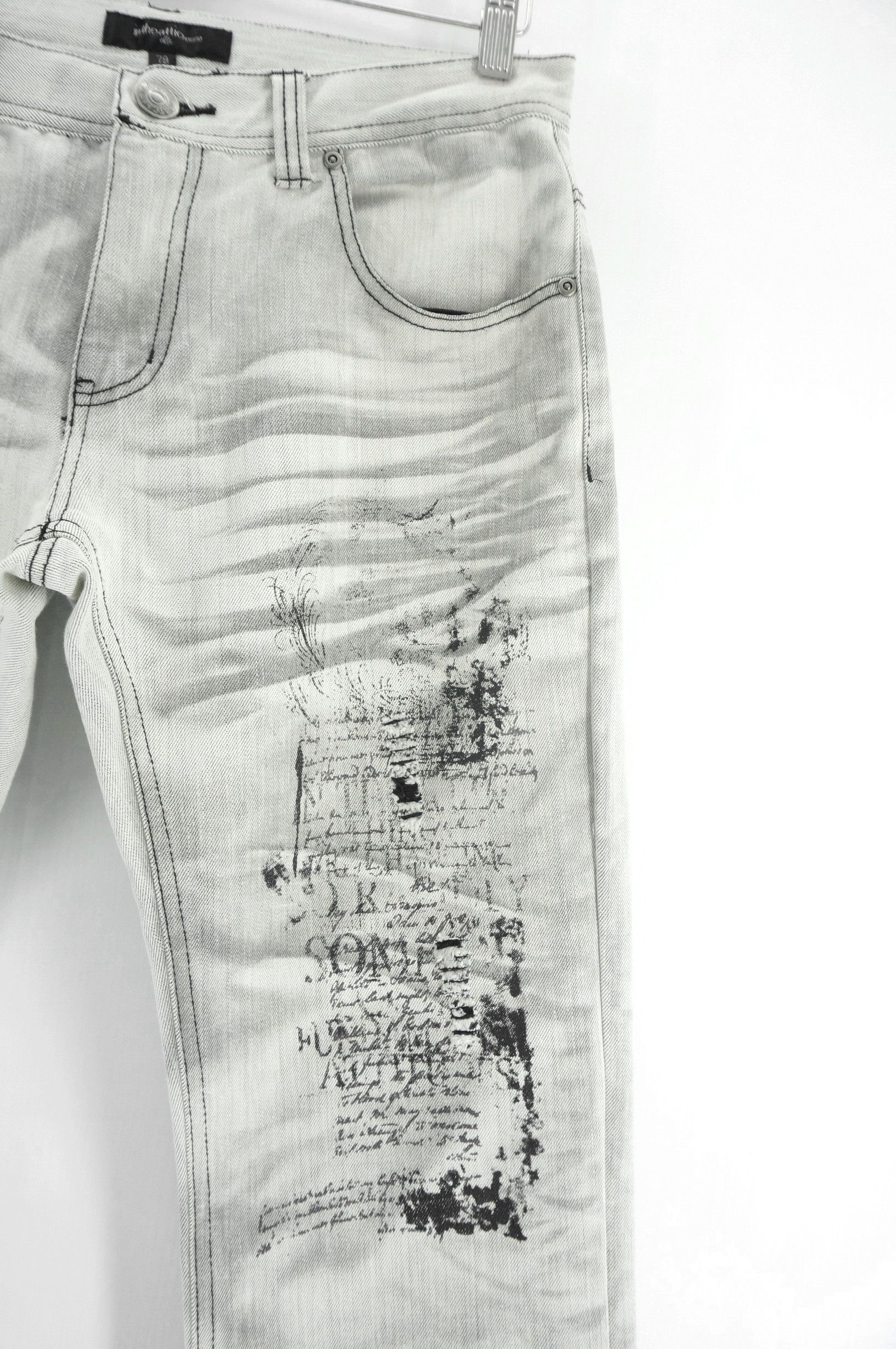 Japanese Brand Vintage! IN THE ATTIC Distressed Worn Low Rise Jeans Size US 31 - 5 Thumbnail