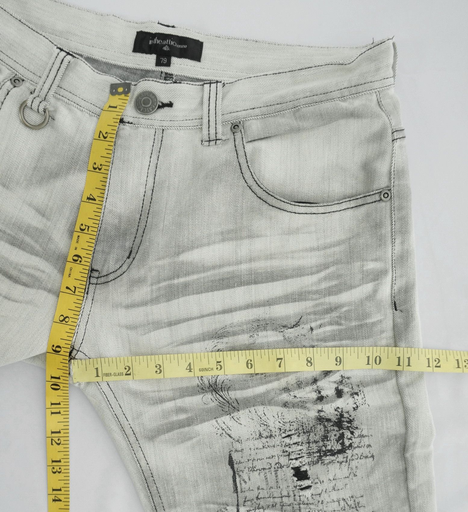 Japanese Brand Vintage! IN THE ATTIC Distressed Worn Low Rise Jeans Size US 31 - 17 Thumbnail