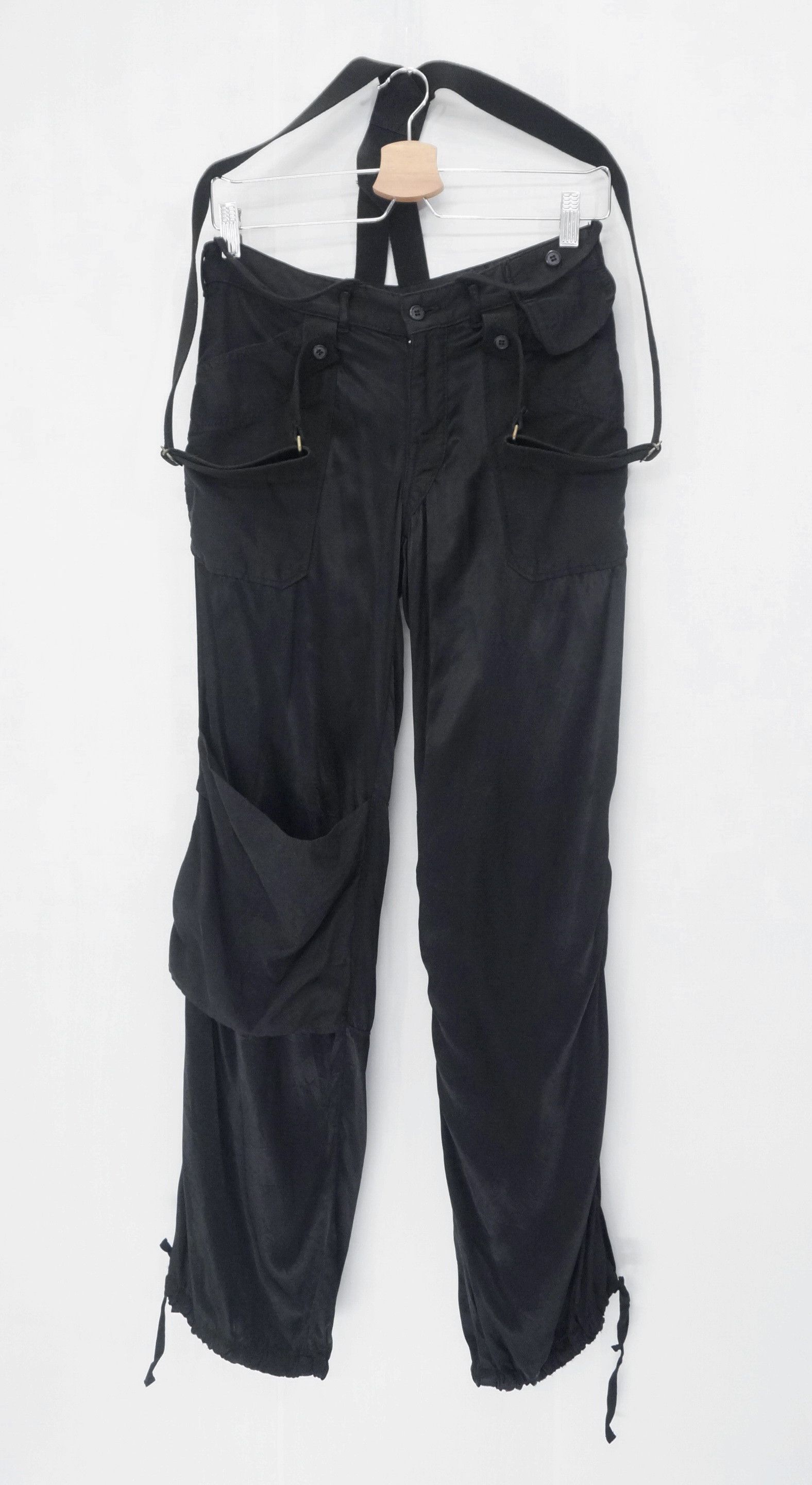 Japanese Brand ATSURO TAYAMA Suspender Women's Rayon Pants Size 27" / US 4 / IT 40 - 2 Thumbnail