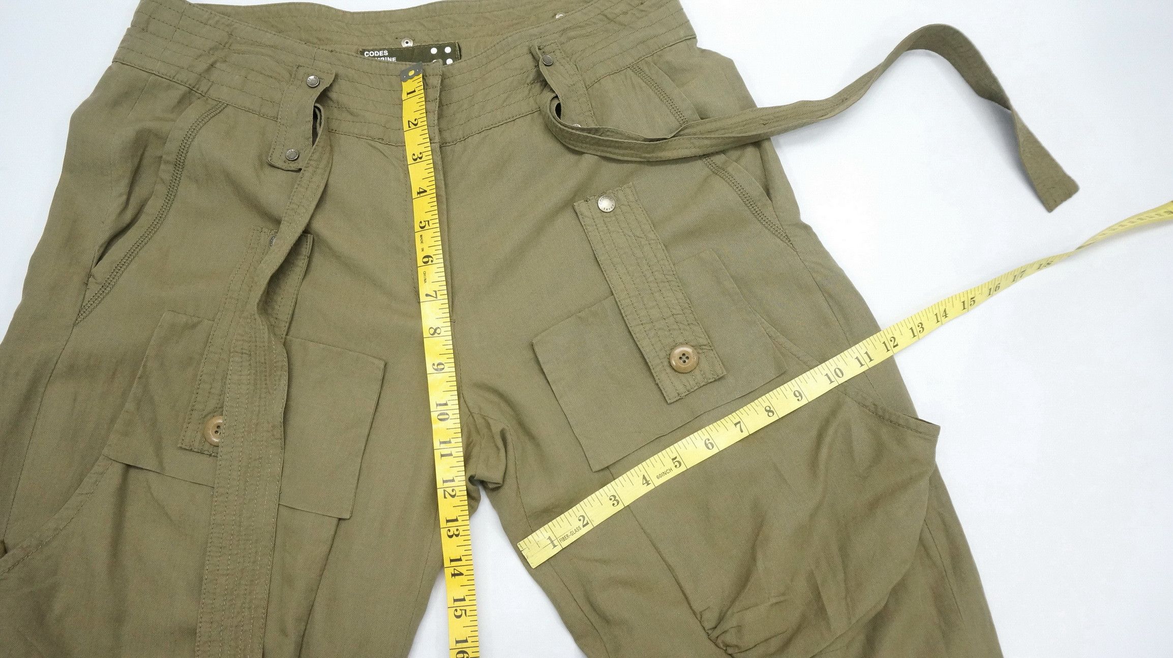 Japanese Brand Dope! CODES COMBINE Crop Soft Cargo Pants Size US 32 / EU 48 - 18 Thumbnail