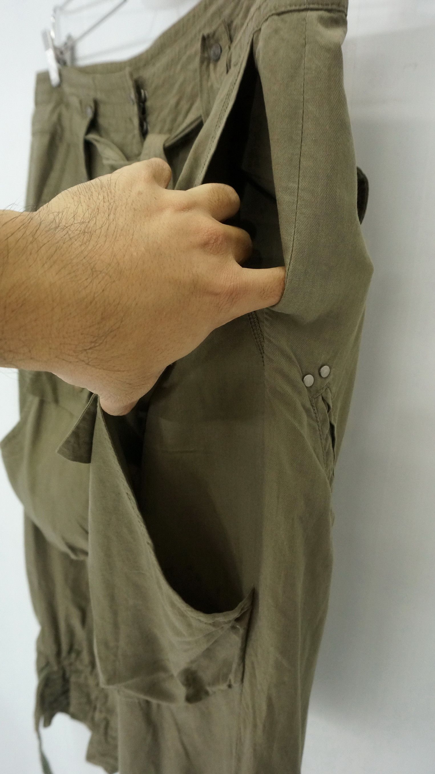Japanese Brand Dope! CODES COMBINE Crop Soft Cargo Pants Size US 32 / EU 48 - 5 Thumbnail