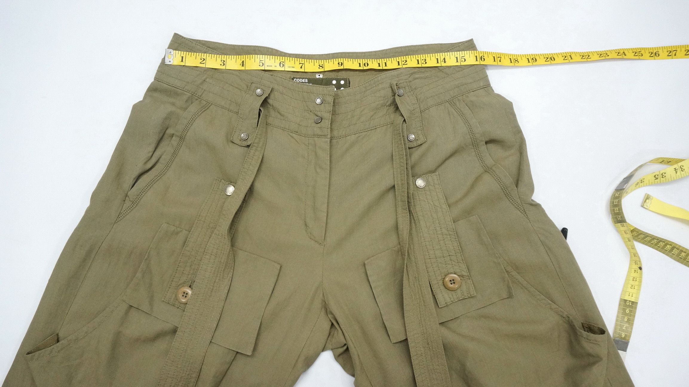 Japanese Brand Dope! CODES COMBINE Crop Soft Cargo Pants Size US 32 / EU 48 - 16 Thumbnail