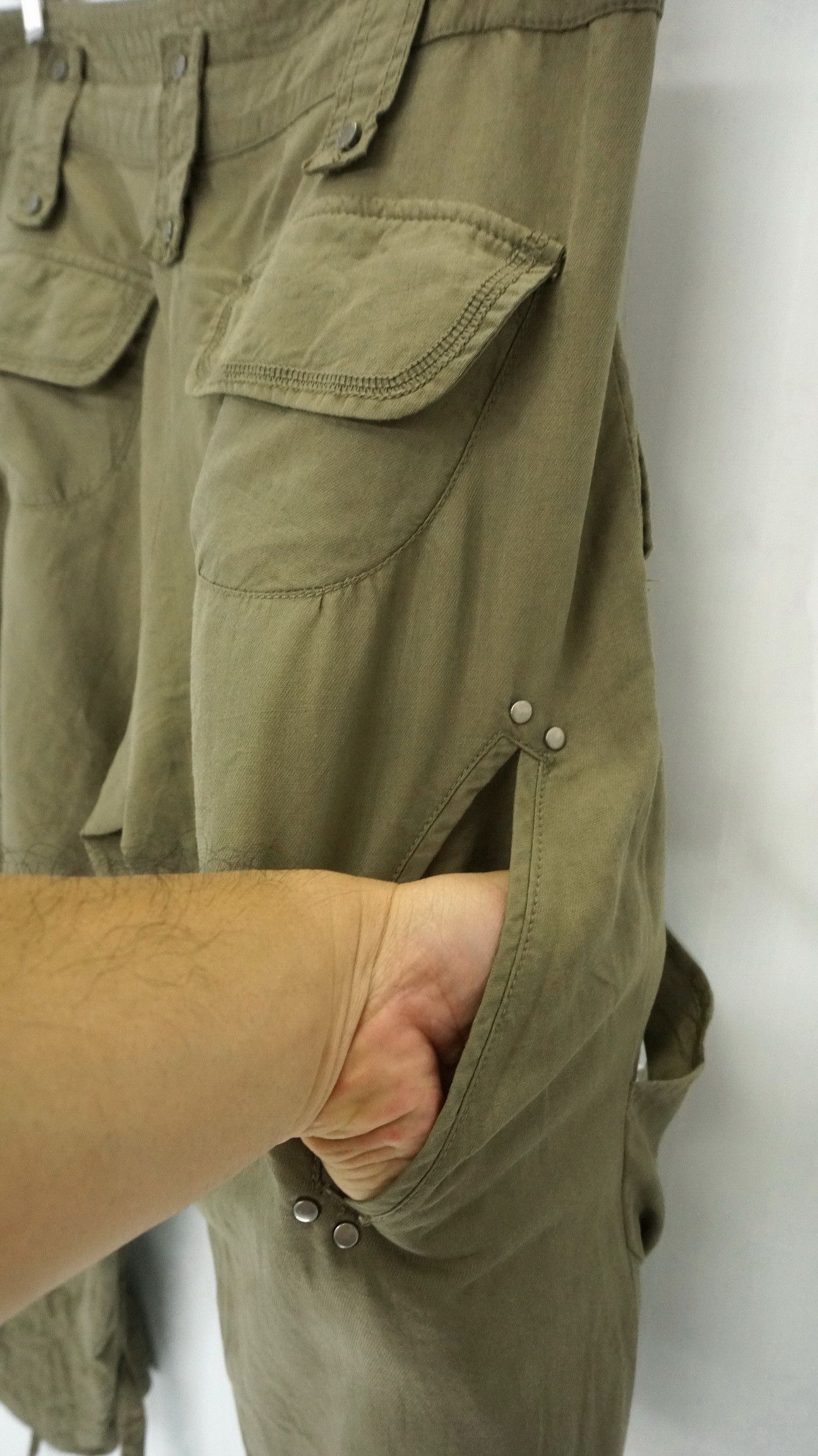 Japanese Brand Dope! CODES COMBINE Crop Soft Cargo Pants Size US 32 / EU 48 - 14 Thumbnail