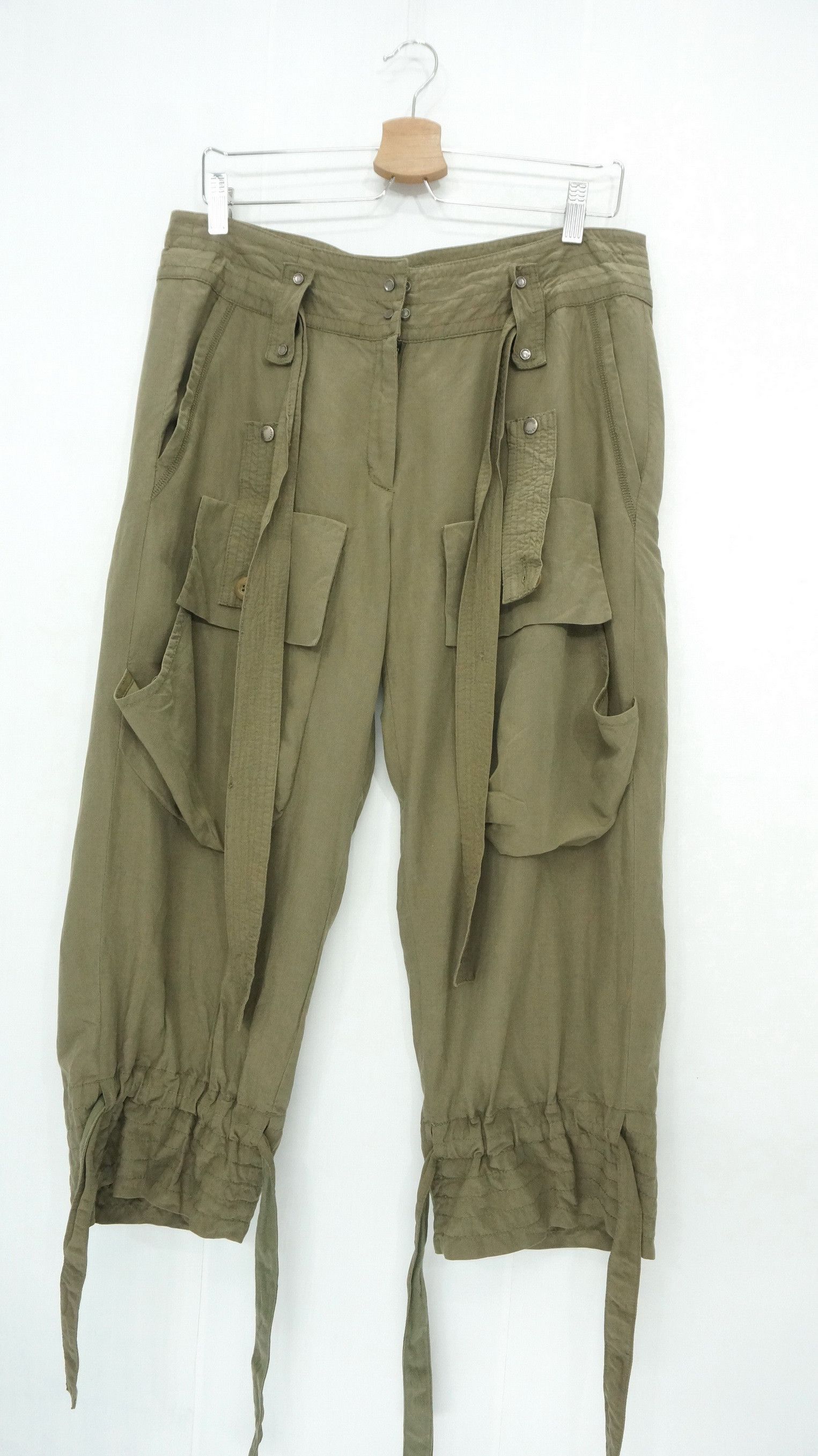 Japanese Brand Dope! CODES COMBINE Crop Soft Cargo Pants Size US 32 / EU 48 - 4 Thumbnail