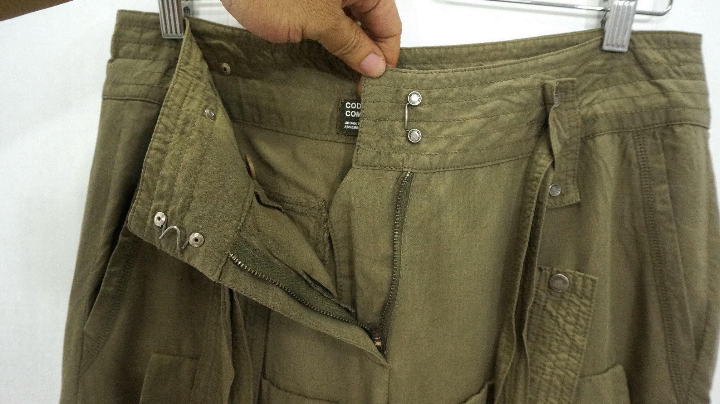 Japanese Brand Dope! CODES COMBINE Crop Soft Cargo Pants Size US 32 / EU 48 - 13 Thumbnail