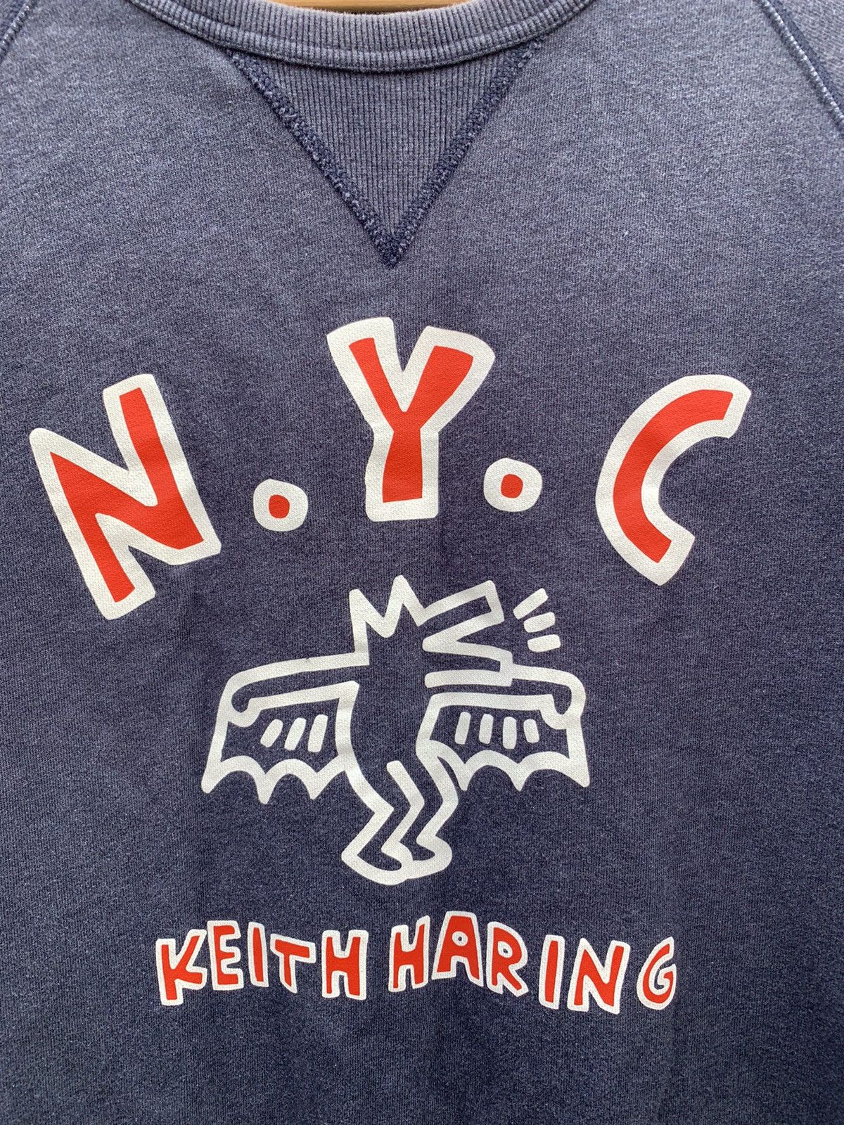 Keith Haring × Uniqlo × Vintage Keith Haring NYC X Uniqlo Sunfaded Sweatshirt Size US S / EU 44-46 / 1 - 2 Thumbnail
