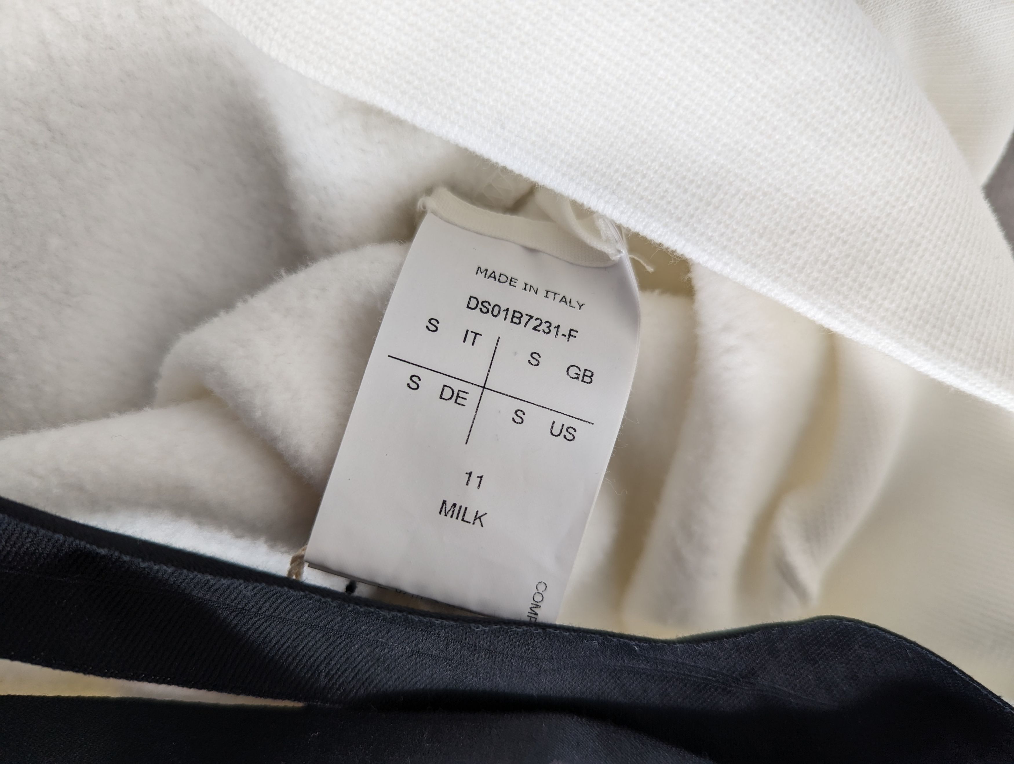 Rick Owens Drkshdw *NEW* GRANBURY CREW SWEATSHIRT MILK/WHITE Size US S / EU 44-46 / 1 - 5 Thumbnail
