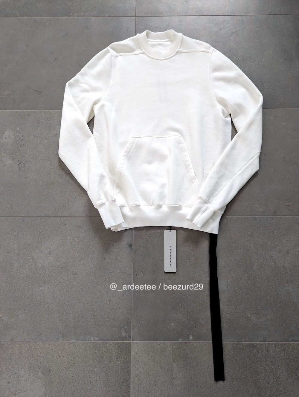 image of Rick Owens Drkshdw New Granbury Crew Sweatshirt Milk/white, Men's (Size Small)