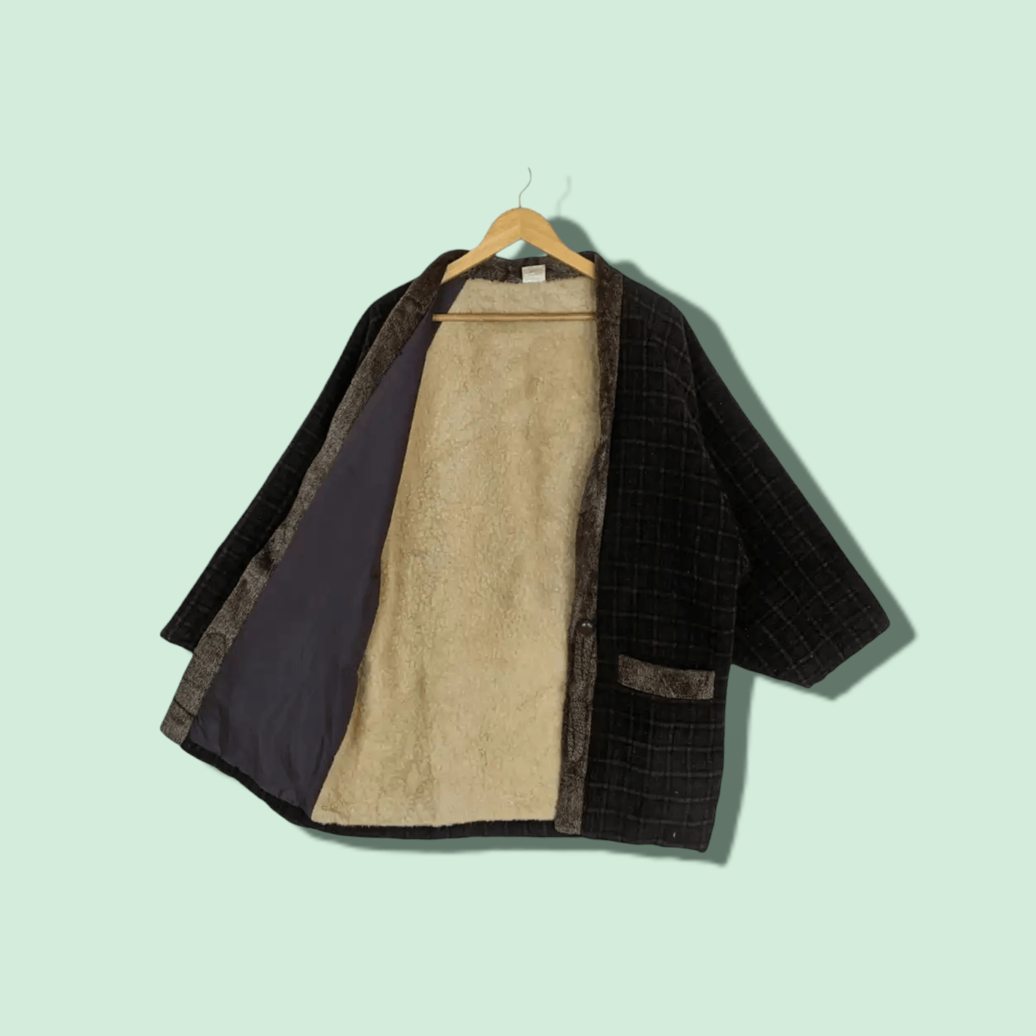 Japanese Brand JAPAN Vintage Wool Tailoring Winter Warm Kimono Size US M / EU 48-50 / 2 - 1 Thumbnail