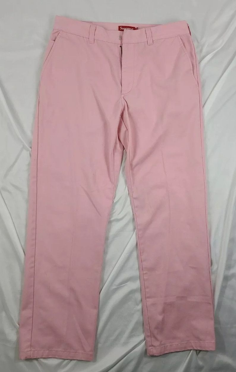 Supreme Supreme Light Pink Work Pants SS15 Size US 32 / EU 48 - 1 Thumbnail