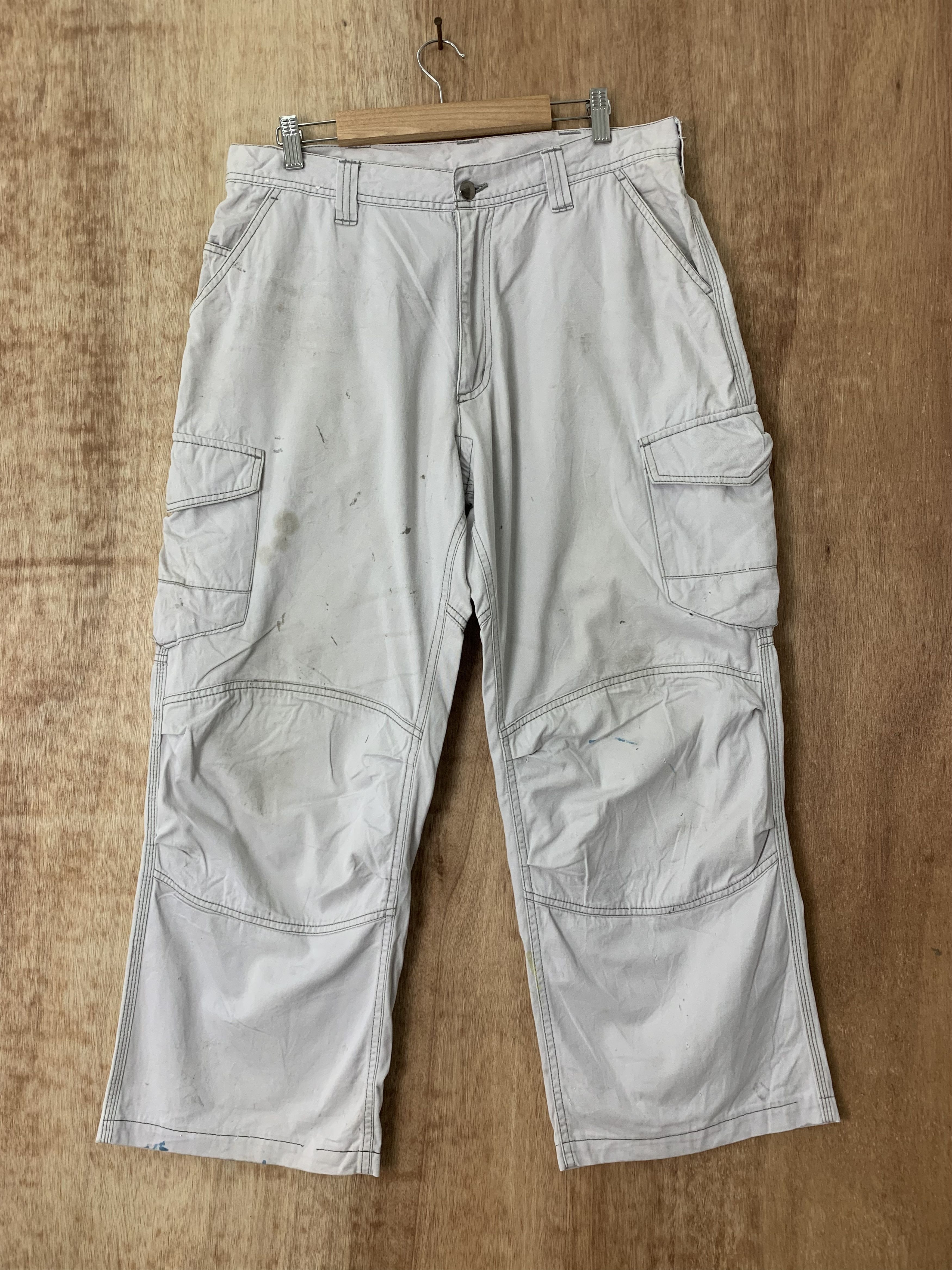 image of Cargo Pants Canyonrock Multipocket Vintage Double Knee in White, Men's (Size 32)