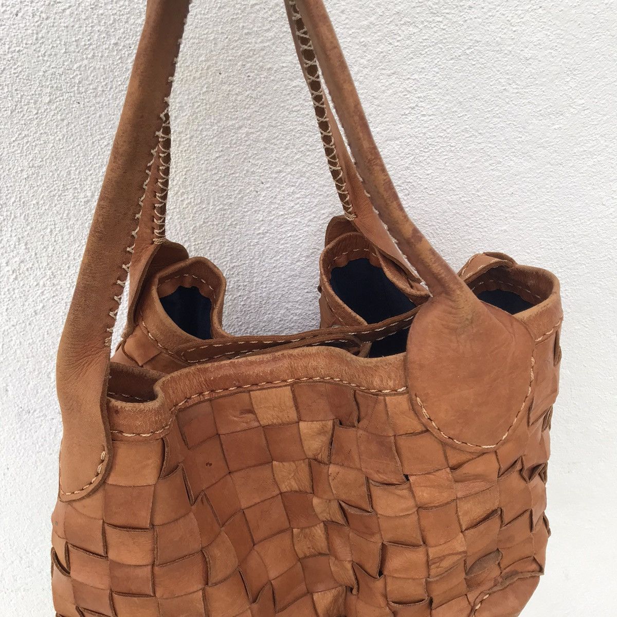 Leather Japanese Nobita Tote embroidered leather Size ONE SIZE - 10 Thumbnail