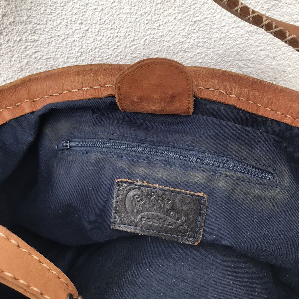 Leather Japanese Nobita Tote embroidered leather Size ONE SIZE - 11 Thumbnail