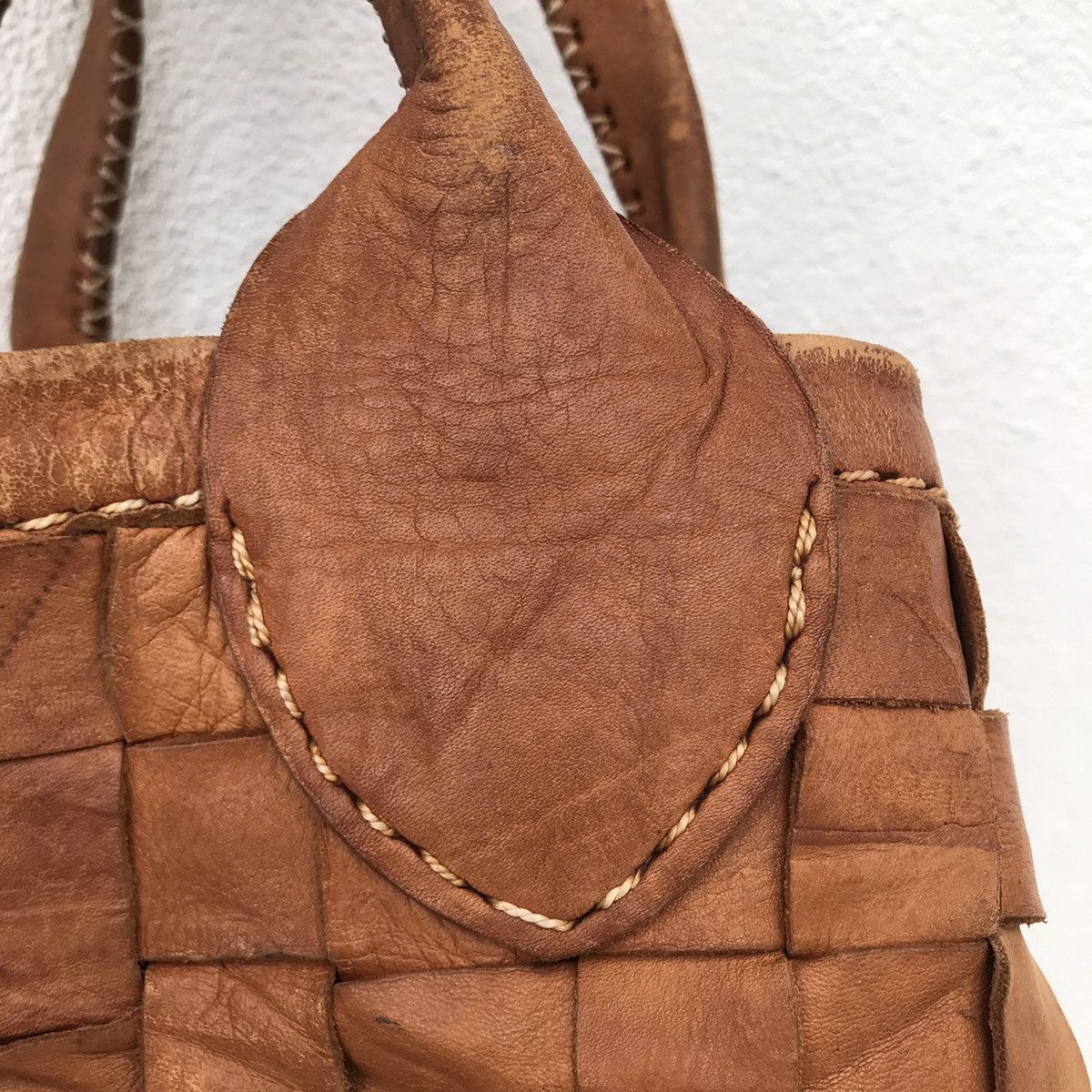 Leather Japanese Nobita Tote embroidered leather Size ONE SIZE - 14 Thumbnail