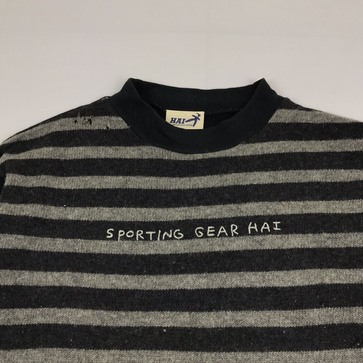 Hai Sporting Gear × Issey Miyake × Vintage Vintage HAI SPORTING GEAR striped wool tshirt Size US L / EU 52-54 / 3 - 2 Thumbnail