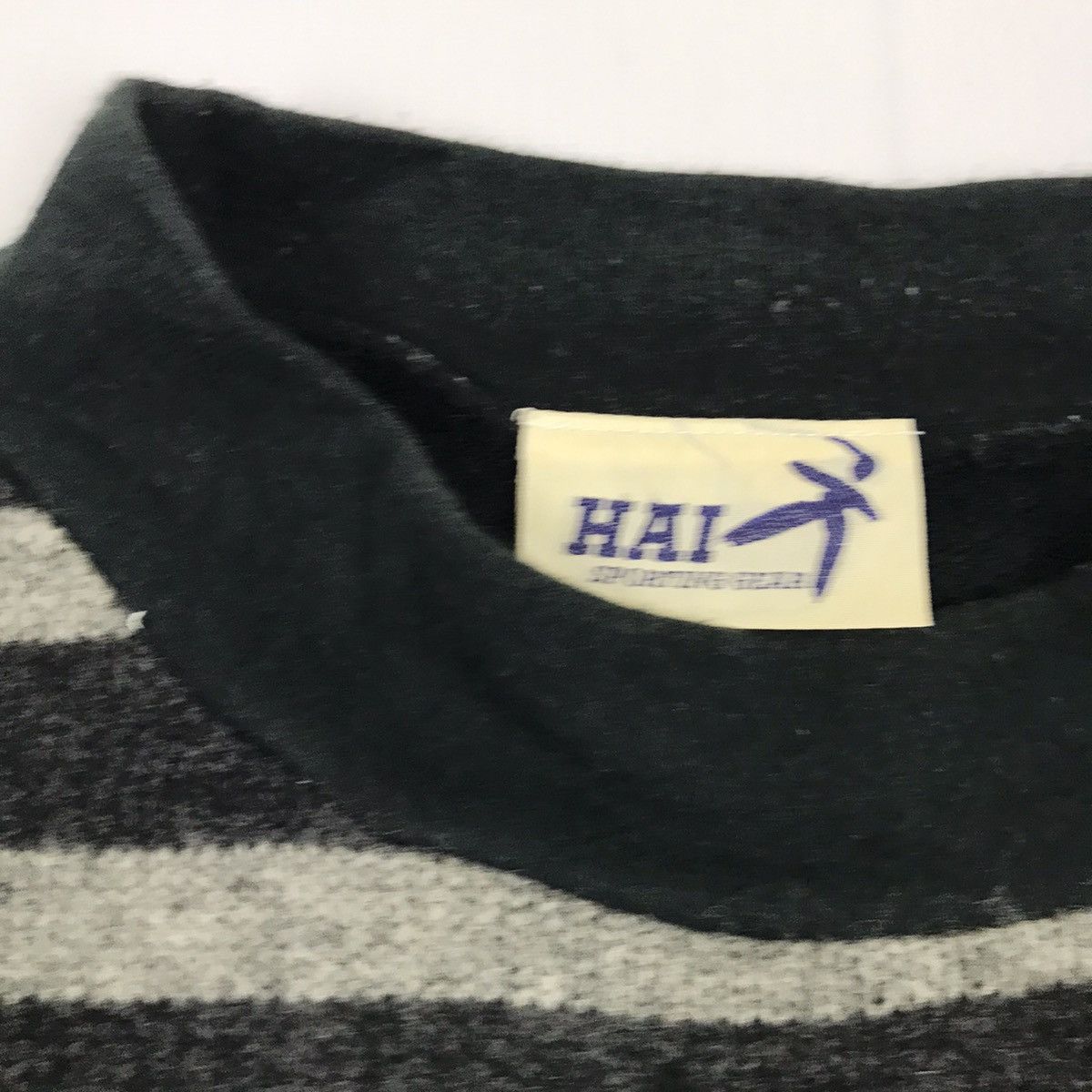 Hai Sporting Gear × Issey Miyake × Vintage Vintage HAI SPORTING GEAR striped wool tshirt Size US L / EU 52-54 / 3 - 4 Thumbnail