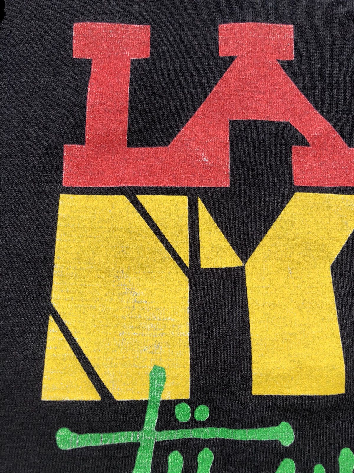 Stussy Vintage 90s Stussy LA NY Los Angeles New York Faded Tee Size US M / EU 48-50 / 2 - 4 Thumbnail