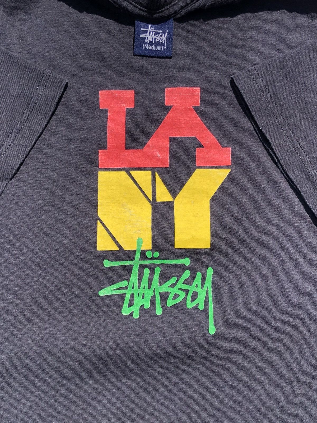 Stussy Vintage 90s Stussy LA NY Los Angeles New York Faded Tee Size US M / EU 48-50 / 2 - 2 Thumbnail