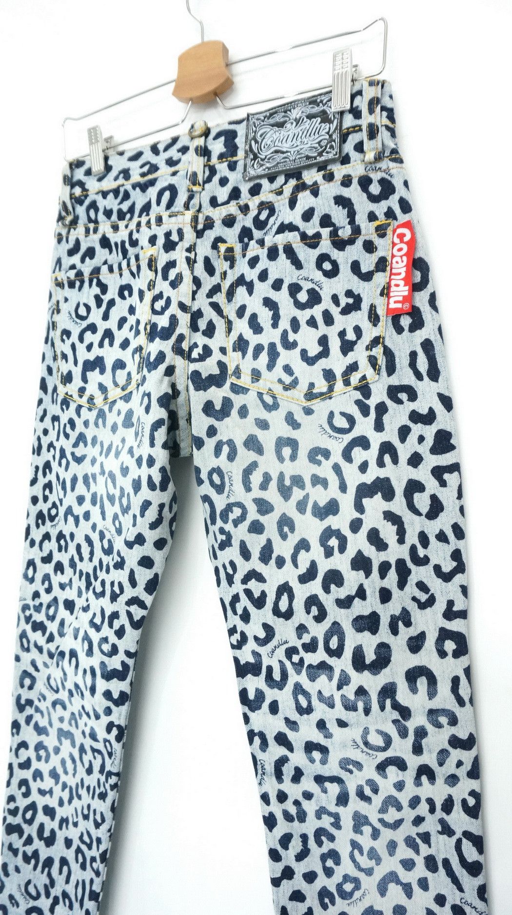 image of Japan Co & Lu Leopard Print Women's Jeans in Blue (Size 28)