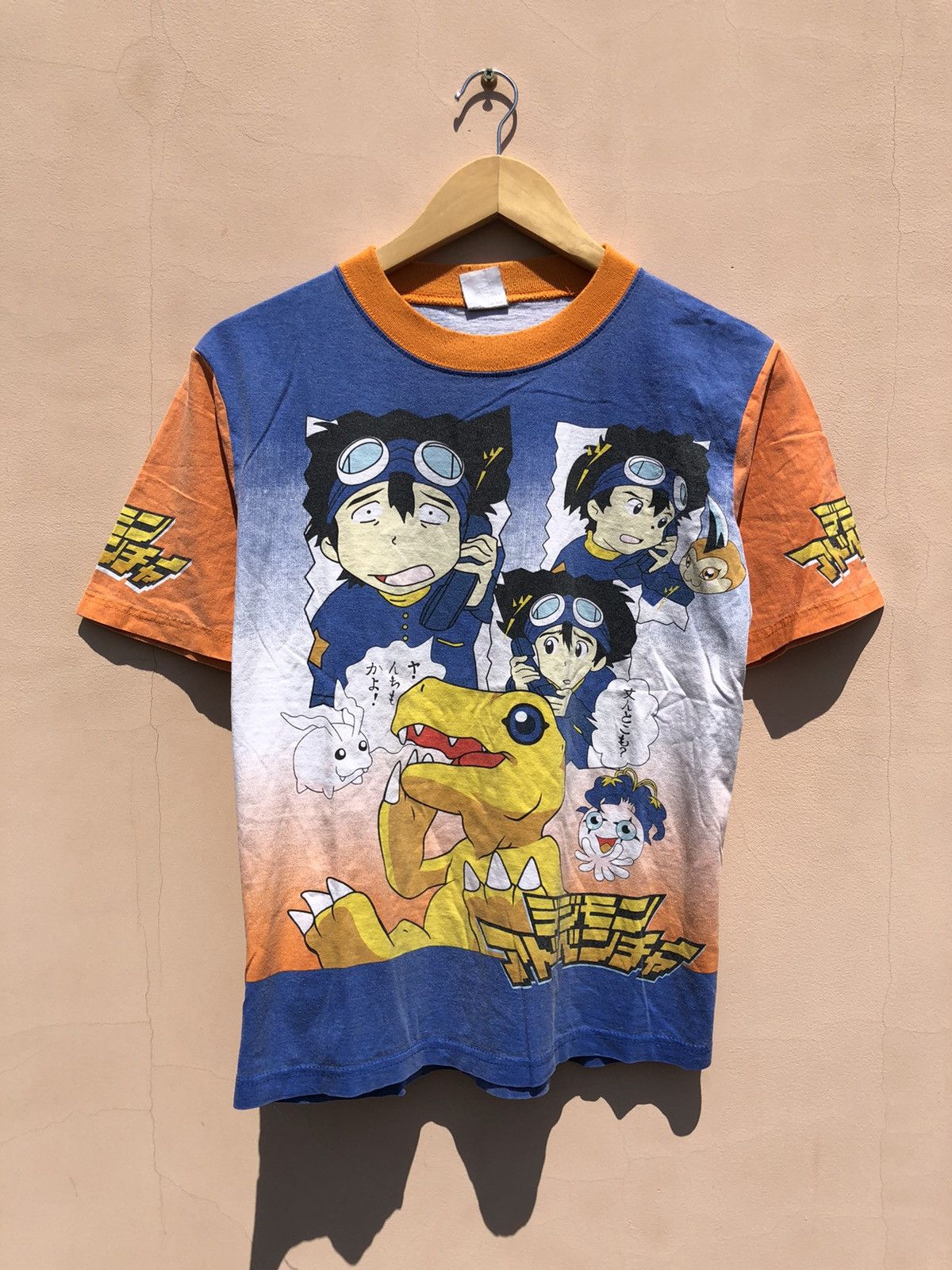 Anime Vintage 2000s Digimon All Over Print Tee (Dragon Ball) Size US S / EU 44-46 / 1 - 1 Thumbnail