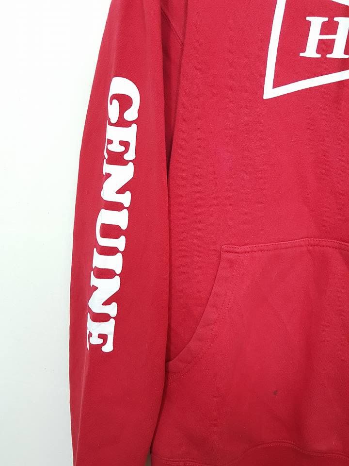 Huf HUF All Red Spell Out Sleeve Drawstring Hoodie MADE IN USA Size US M / EU 48-50 / 2 - 4 Thumbnail