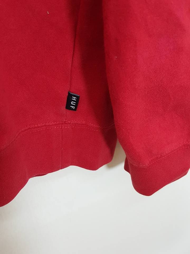 Huf HUF All Red Spell Out Sleeve Drawstring Hoodie MADE IN USA Size US M / EU 48-50 / 2 - 7 Thumbnail