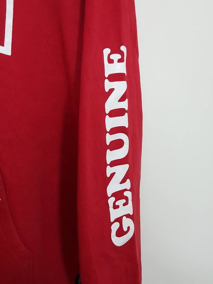 Huf HUF All Red Spell Out Sleeve Drawstring Hoodie MADE IN USA Size US M / EU 48-50 / 2 - 5 Thumbnail