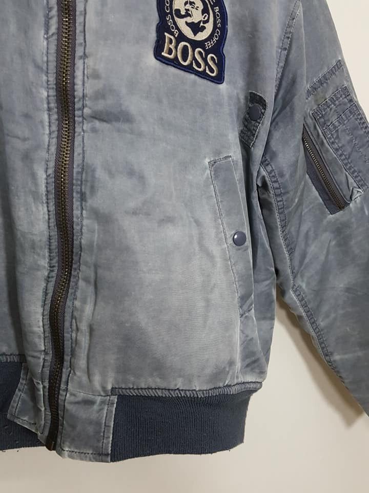 Vintage Vtg Stoned Wash Suntory Boss Coffee Nylon MA-1 Style Jacket Size US M / EU 48-50 / 2 - 15 Thumbnail