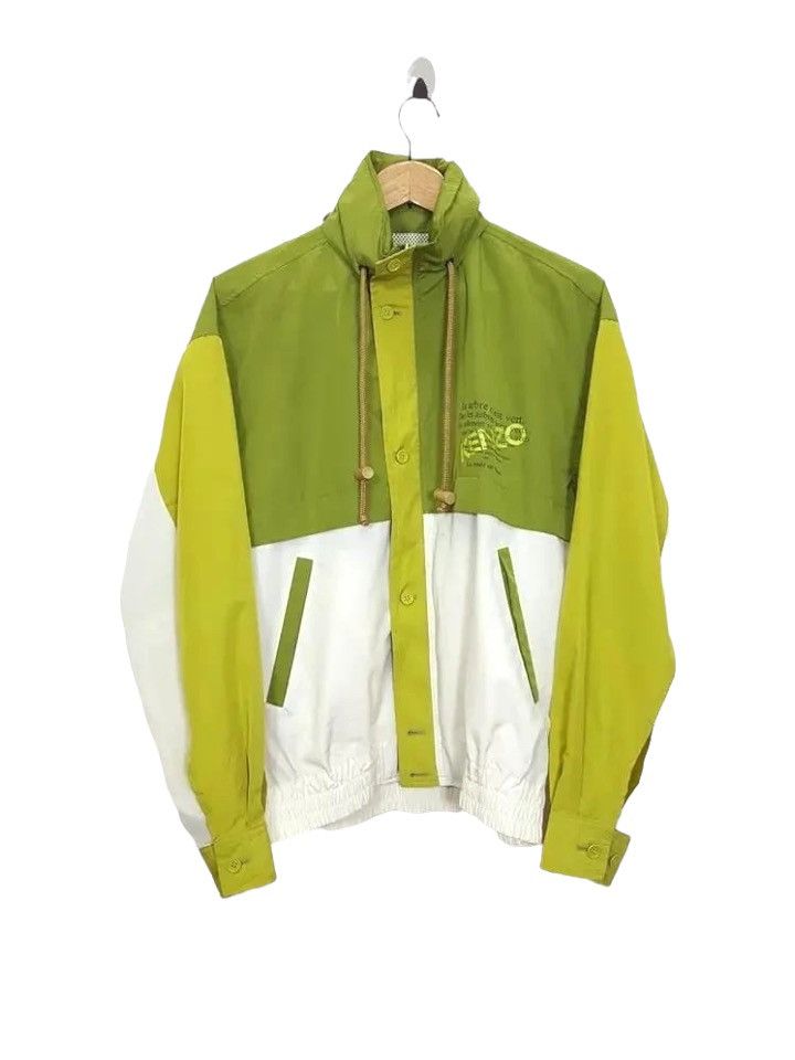 Kenzo KENZO Two Tone Pickle Green Hooded Windbreaker Jacket Size US M / EU 48-50 / 2 - 2 Thumbnail