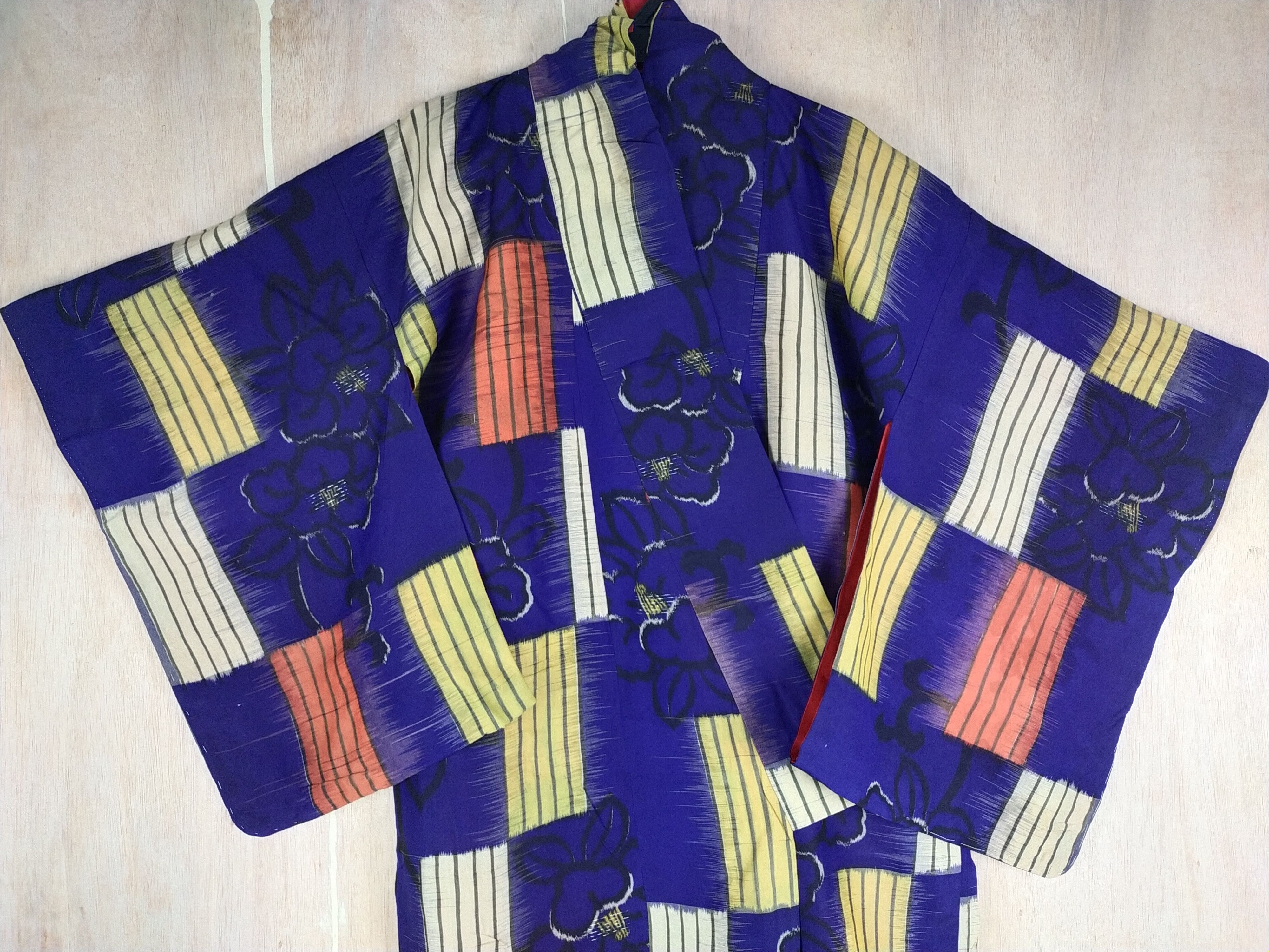 Japanese Brand DL Blue japan vintage art cardigan dress Kimono #2602 Size L / US 10 / IT 46 - 2 Thumbnail