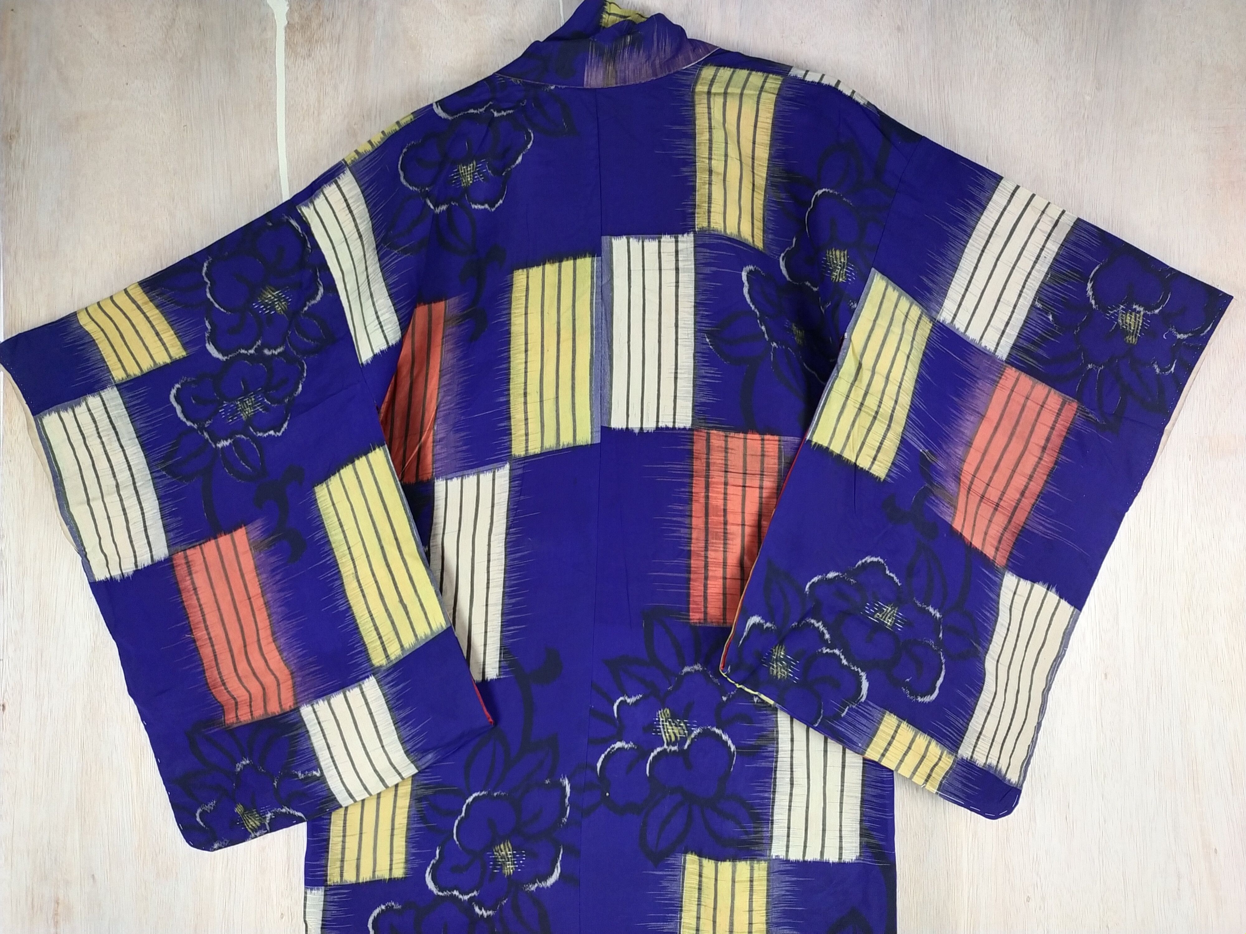Japanese Brand DL Blue japan vintage art cardigan dress Kimono #2602 Size L / US 10 / IT 46 - 7 Thumbnail