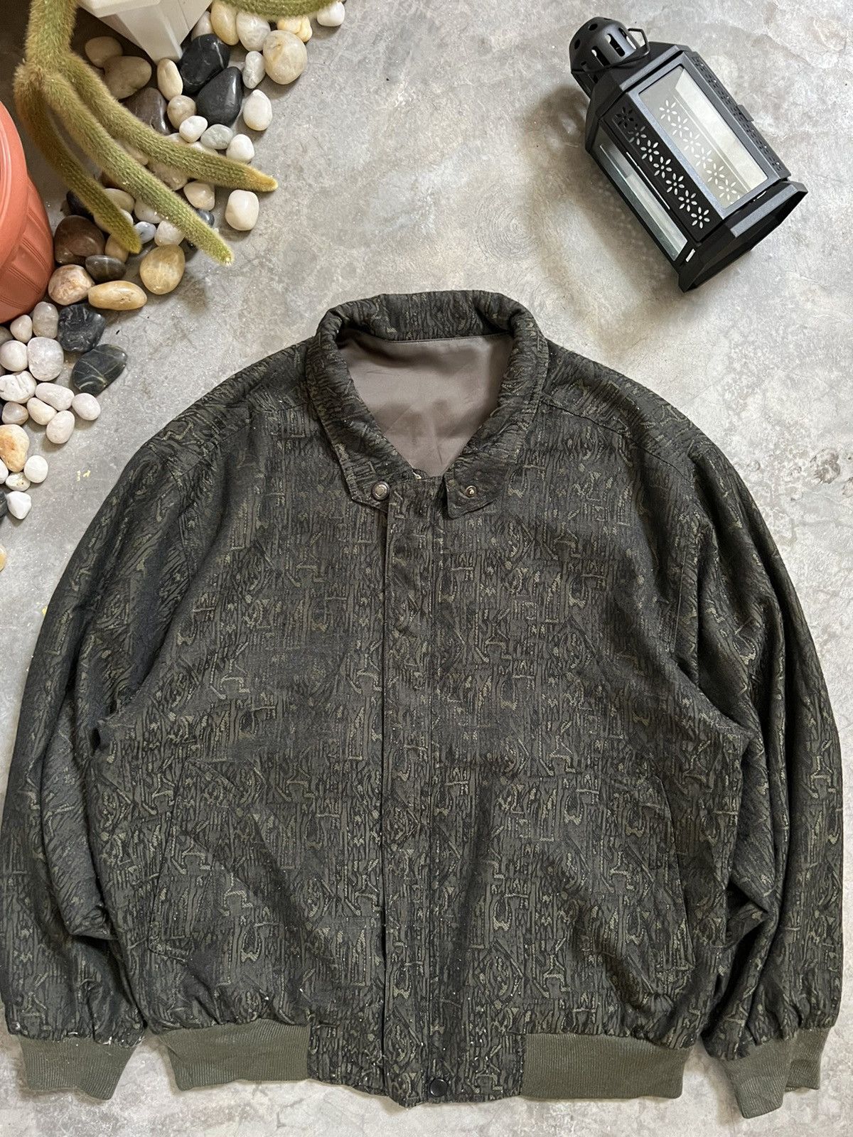 Vintage VINTAGE 🏴‍☠️ Japanese Pattern Riversible Bomber Jacket Size US M / EU 48-50 / 2 - 3 Thumbnail