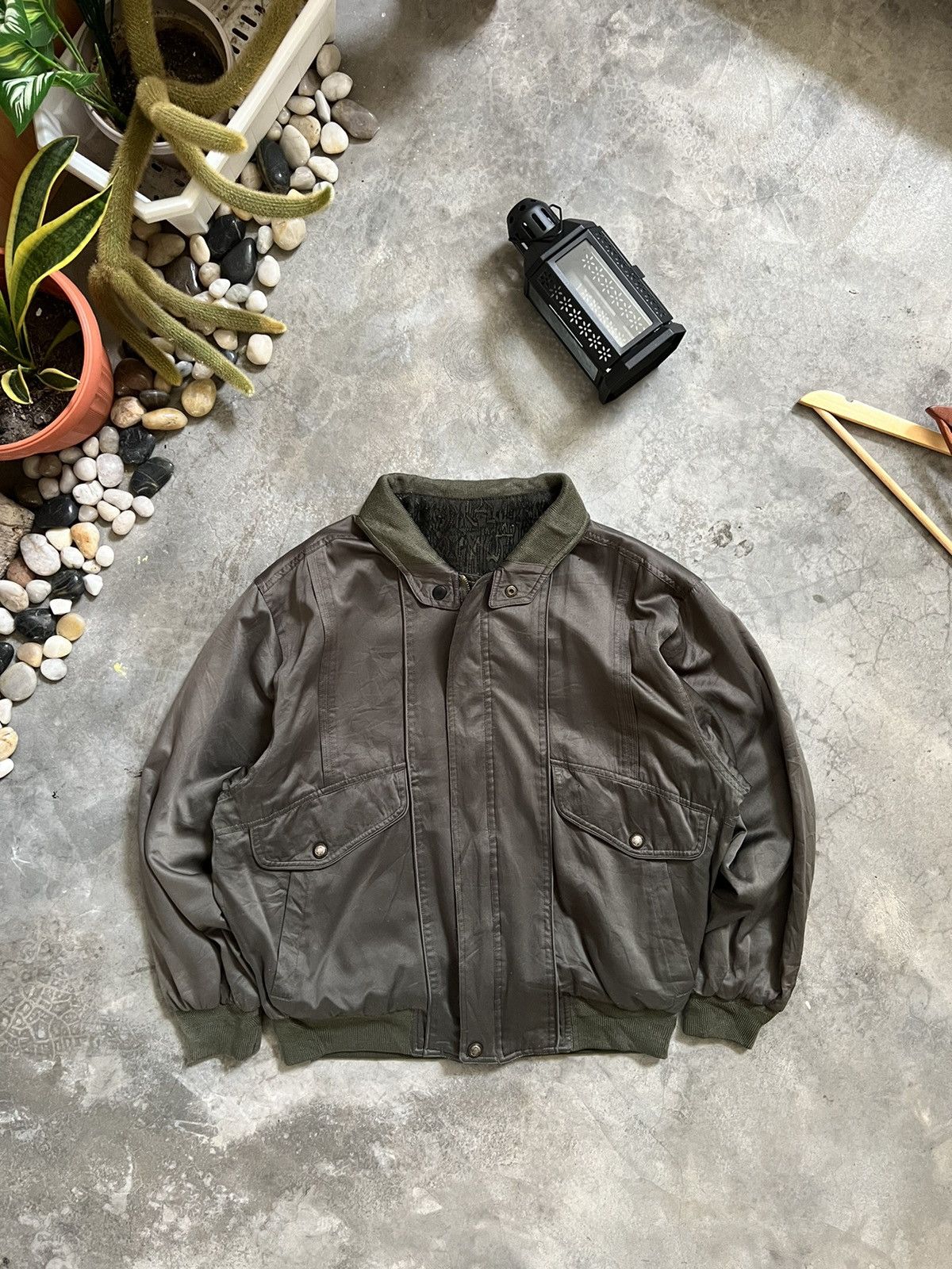 Vintage VINTAGE 🏴‍☠️ Japanese Pattern Riversible Bomber Jacket Size US M / EU 48-50 / 2 - 14 Thumbnail
