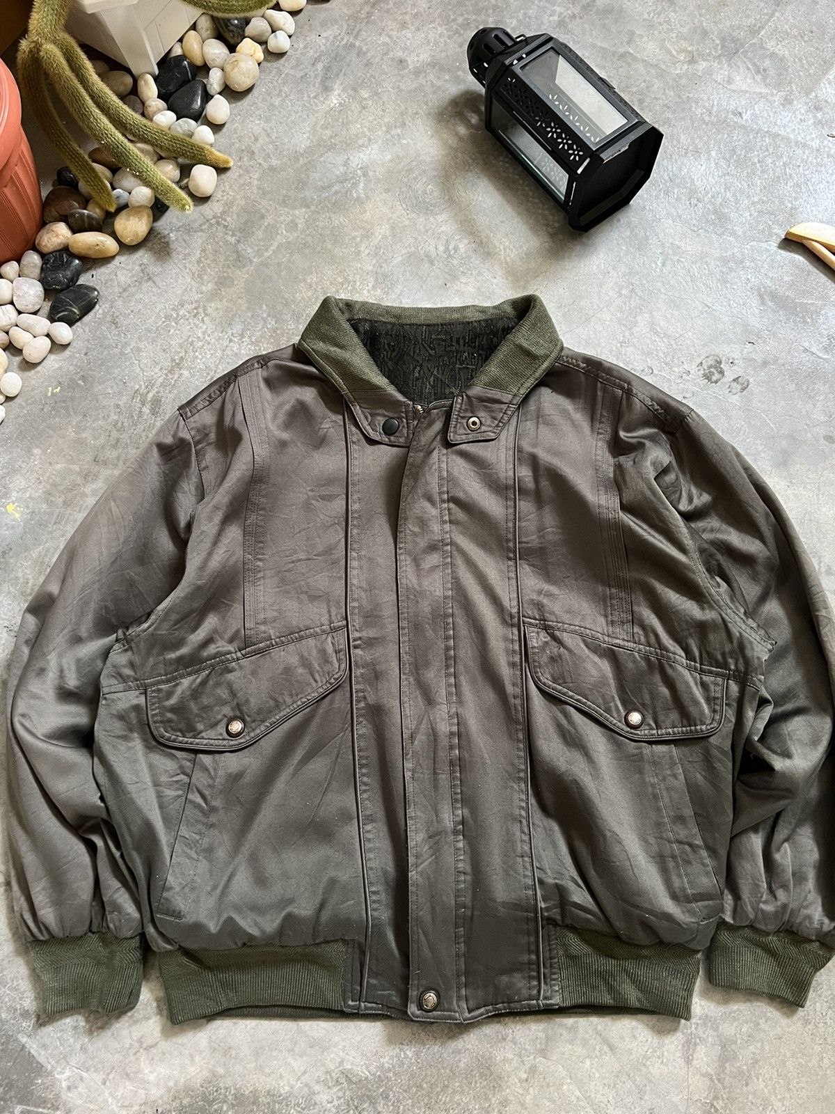 Vintage VINTAGE 🏴‍☠️ Japanese Pattern Riversible Bomber Jacket Size US M / EU 48-50 / 2 - 22 Thumbnail