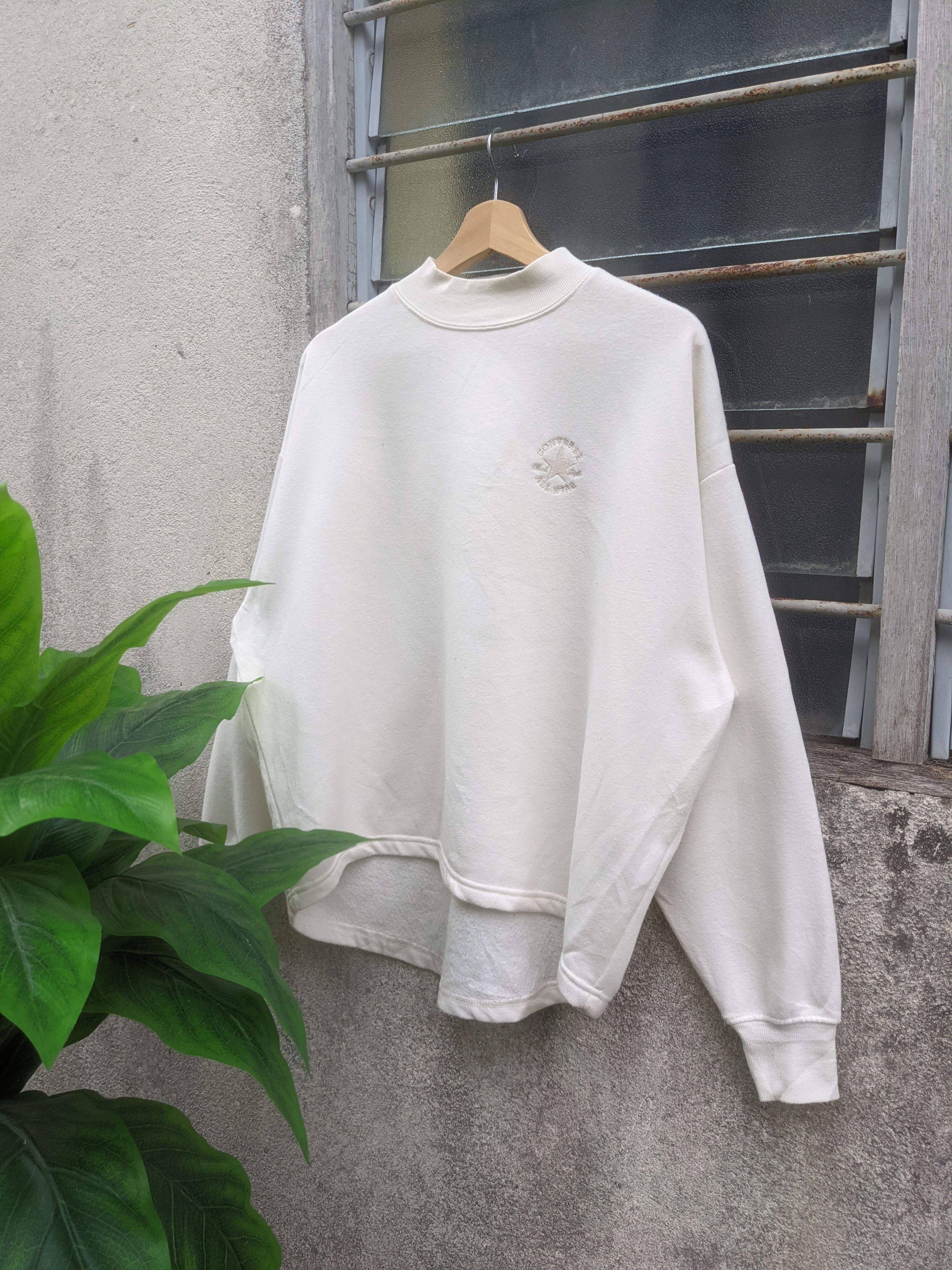 Converse × Vintage Converse Cropped Baggy Sweatshirt Size US M / EU 48-50 / 2 - 1 Thumbnail
