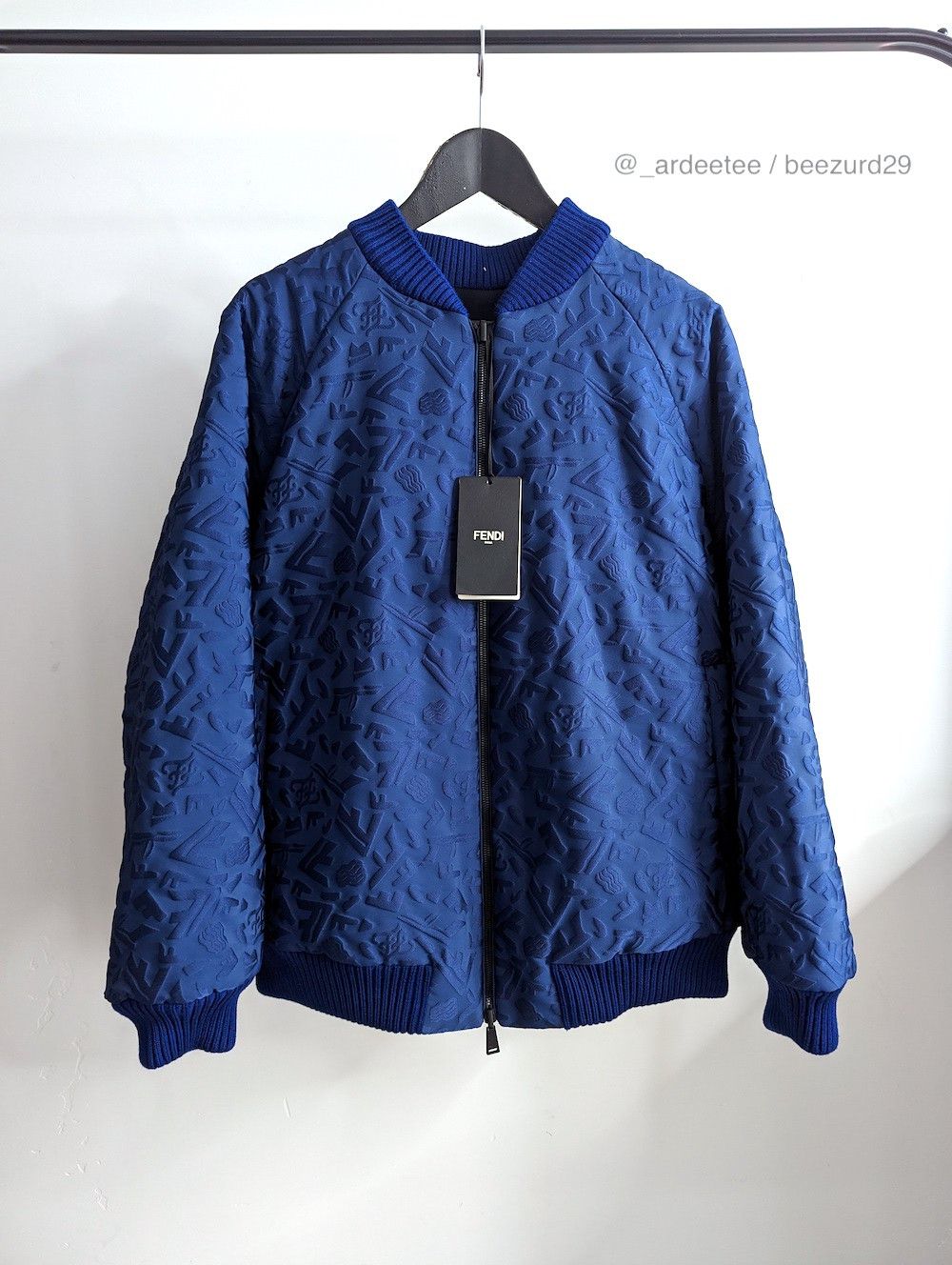 Fendi *NEW* 3D FRAGMENT REVERSIBLE BOMBER JACKET 50 Size US M / EU 48-50 / 2 - 1 Thumbnail