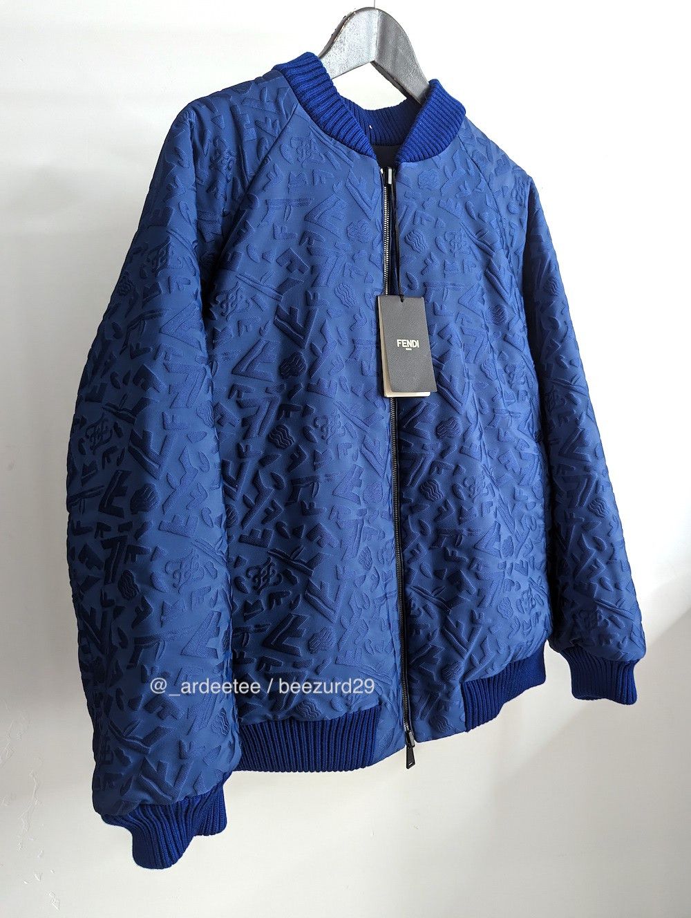 Fendi *NEW* 3D FRAGMENT REVERSIBLE BOMBER JACKET 50 Size US M / EU 48-50 / 2 - 4 Thumbnail