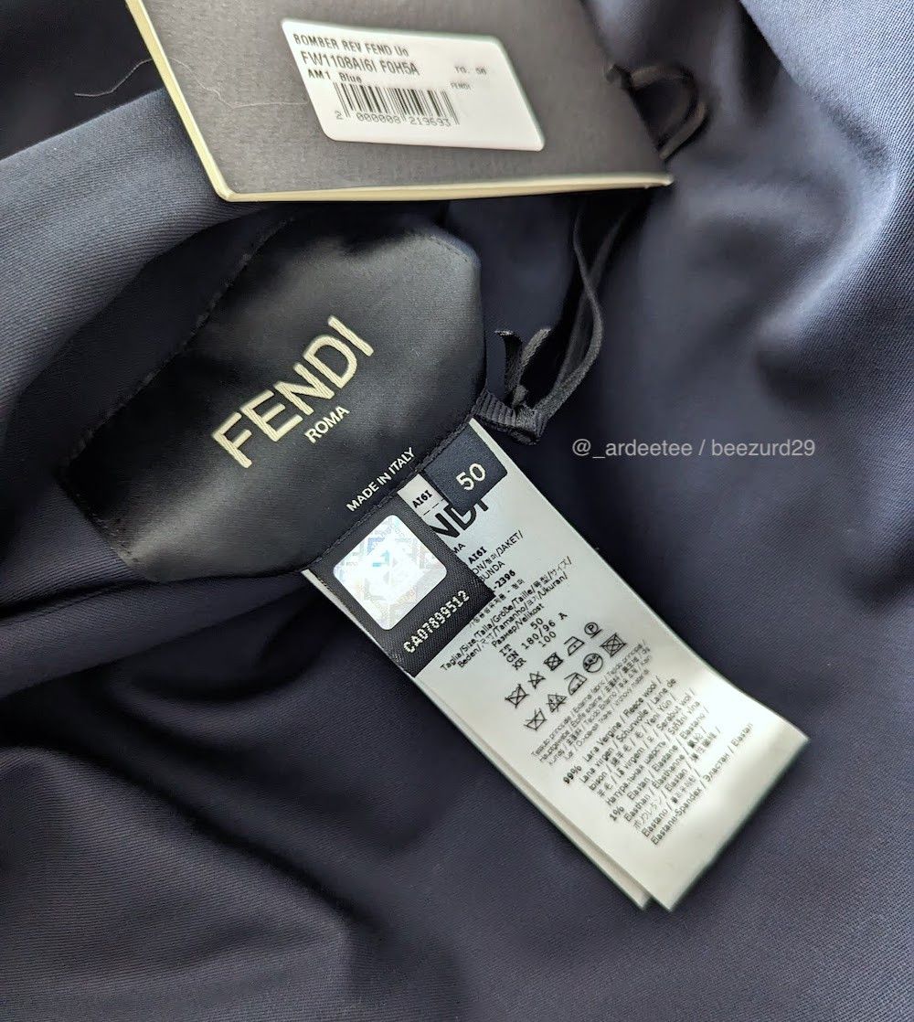 Fendi *NEW* 3D FRAGMENT REVERSIBLE BOMBER JACKET 50 Size US M / EU 48-50 / 2 - 8 Thumbnail
