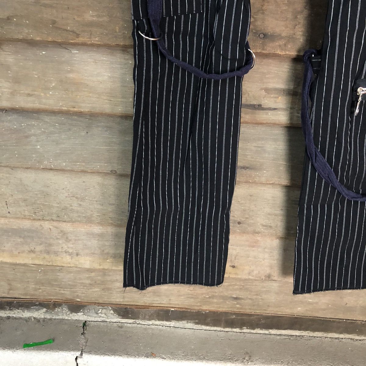 Japanese Brand DL Serious Black seditionaries punk Stripe Cargo Pants #3987 Size 28" / US 6 / IT 42 - 8 Thumbnail