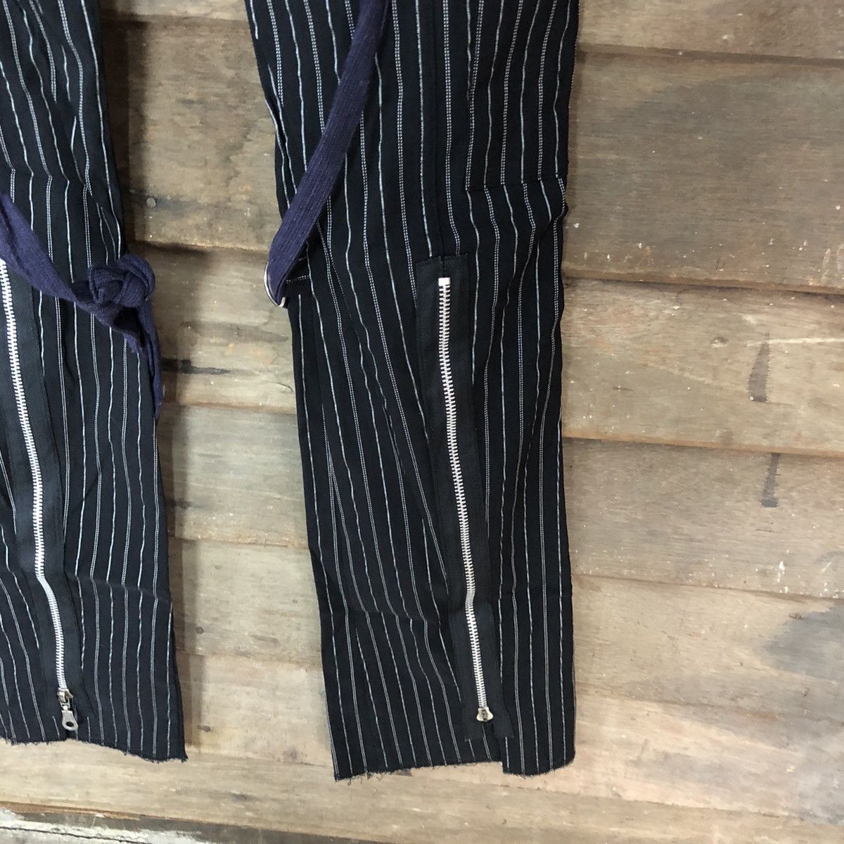 Japanese Brand DL Serious Black seditionaries punk Stripe Cargo Pants #3987 Size 28" / US 6 / IT 42 - 17 Thumbnail
