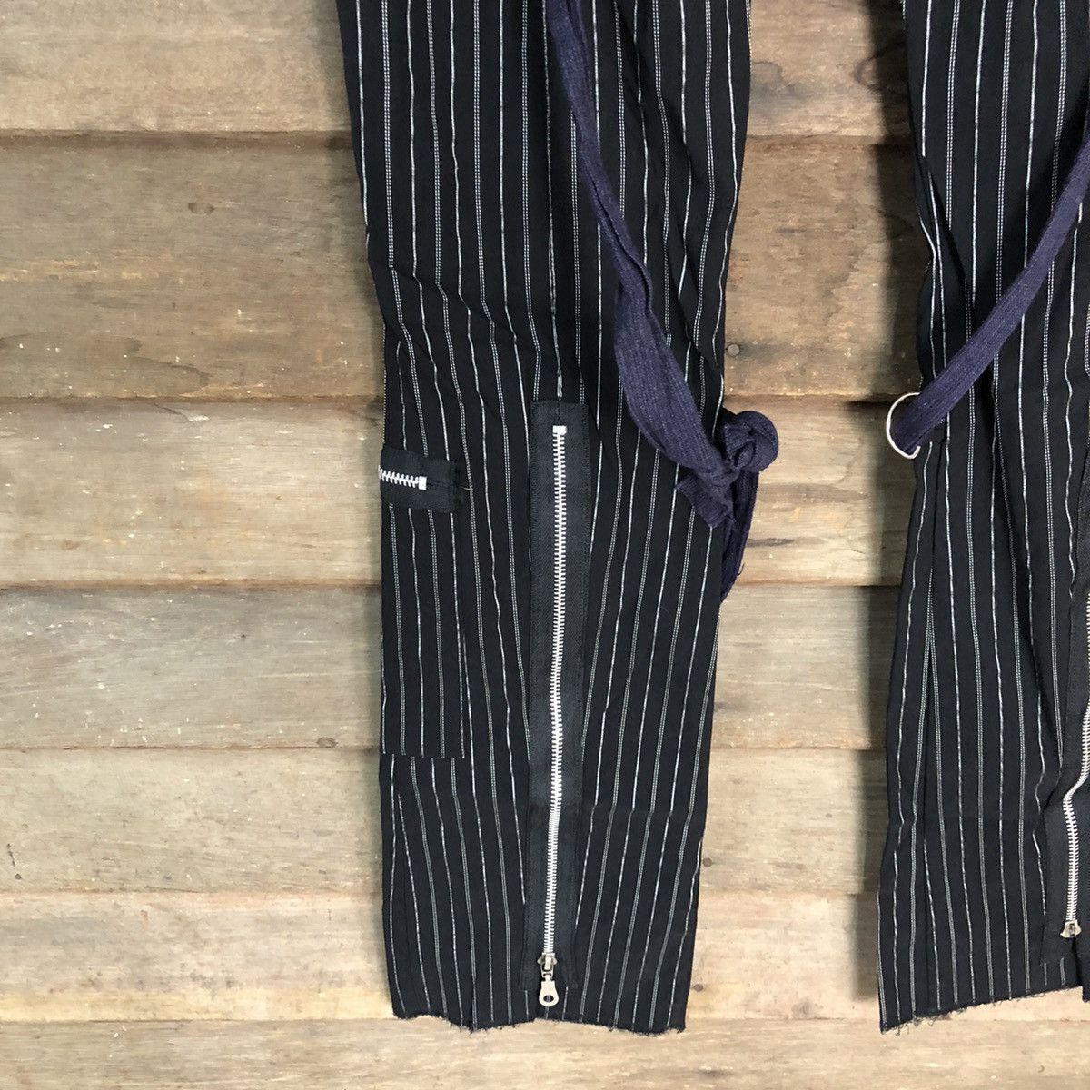 Japanese Brand DL Serious Black seditionaries punk Stripe Cargo Pants #3987 Size 28" / US 6 / IT 42 - 16 Thumbnail
