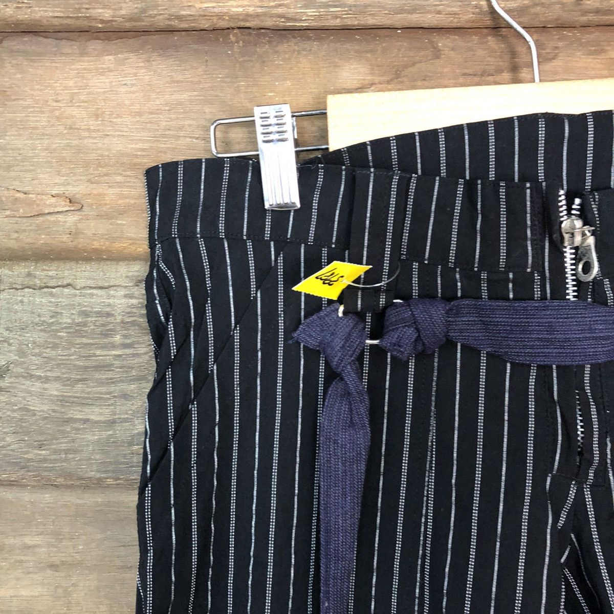 Japanese Brand DL Serious Black seditionaries punk Stripe Cargo Pants #3987 Size 28" / US 6 / IT 42 - 4 Thumbnail