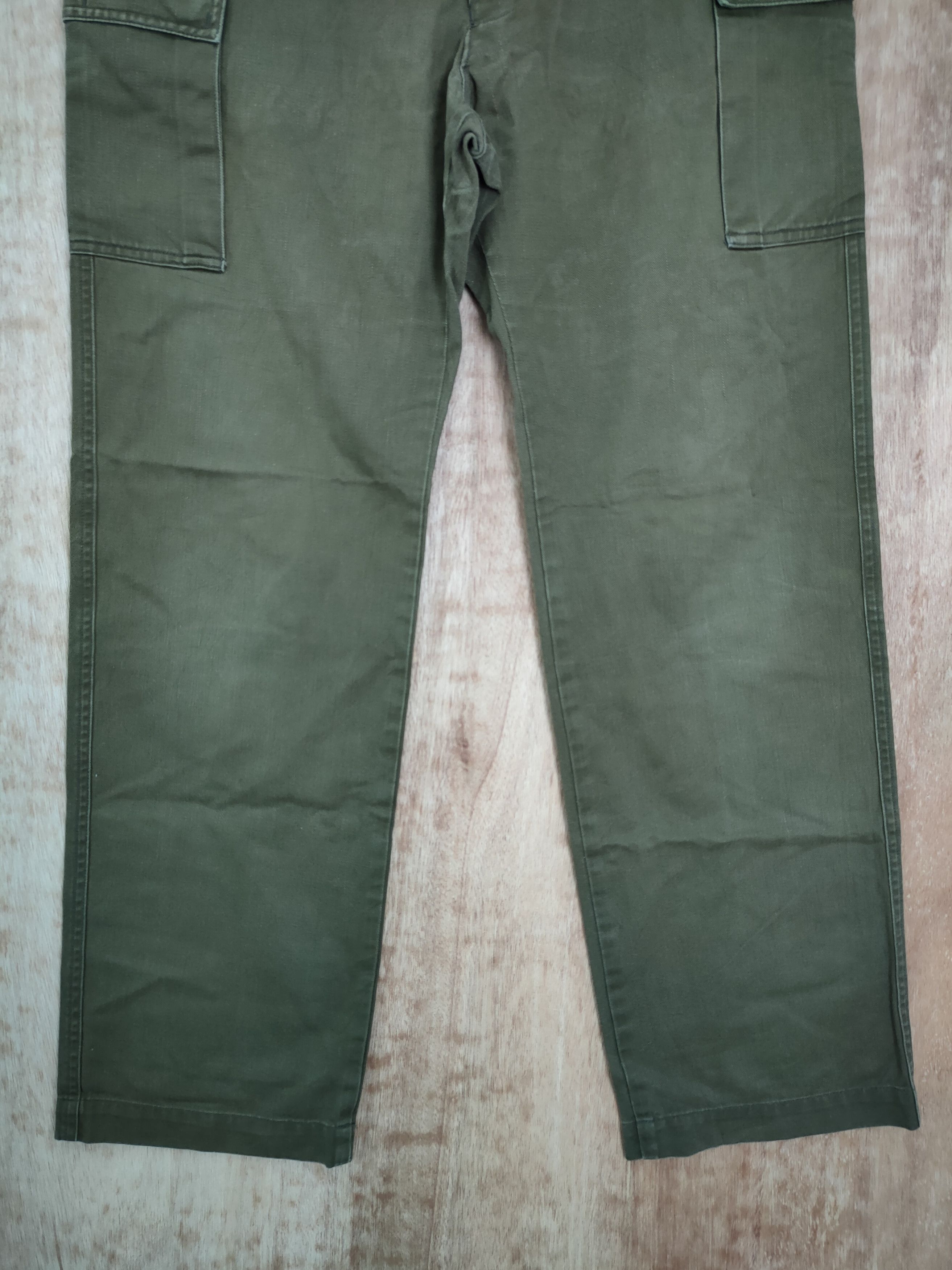 Japanese Brand DLL Tabloid News green utility vintage cargo pants #739 Size US 31 - 2 Thumbnail