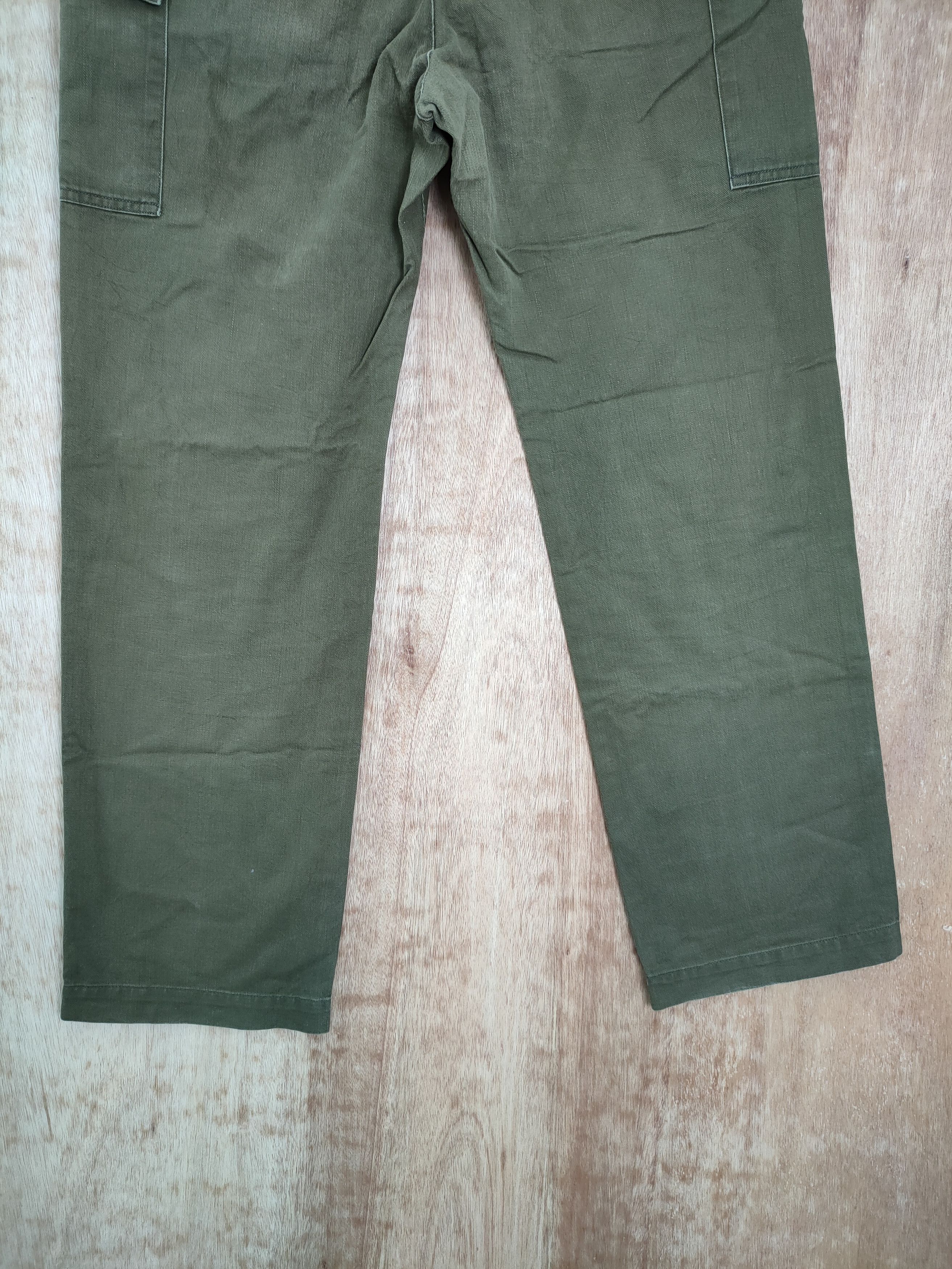 Japanese Brand DLL Tabloid News green utility vintage cargo pants #739 Size US 31 - 6 Thumbnail