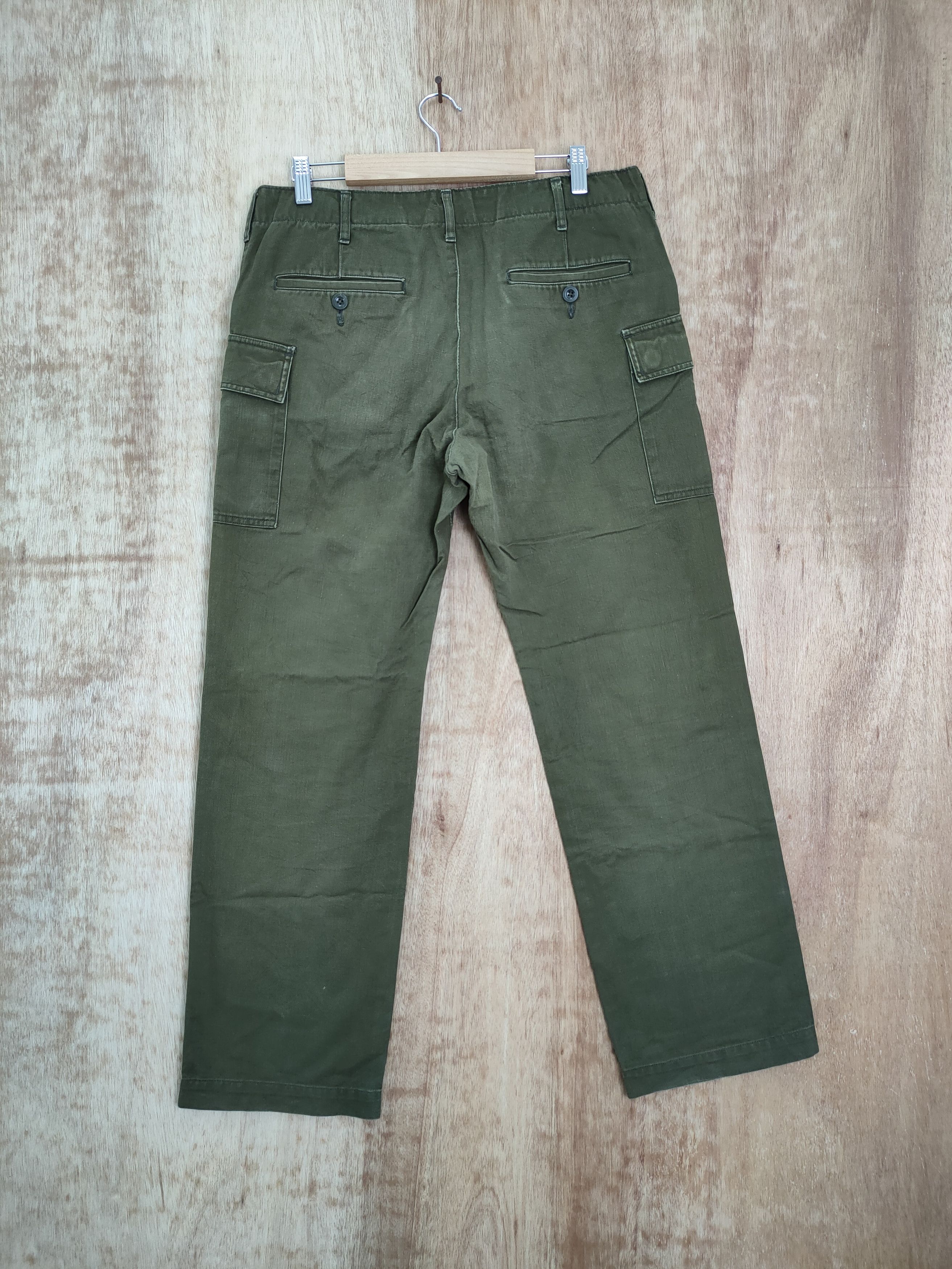 Japanese Brand DLL Tabloid News green utility vintage cargo pants #739 Size US 31 - 5 Thumbnail