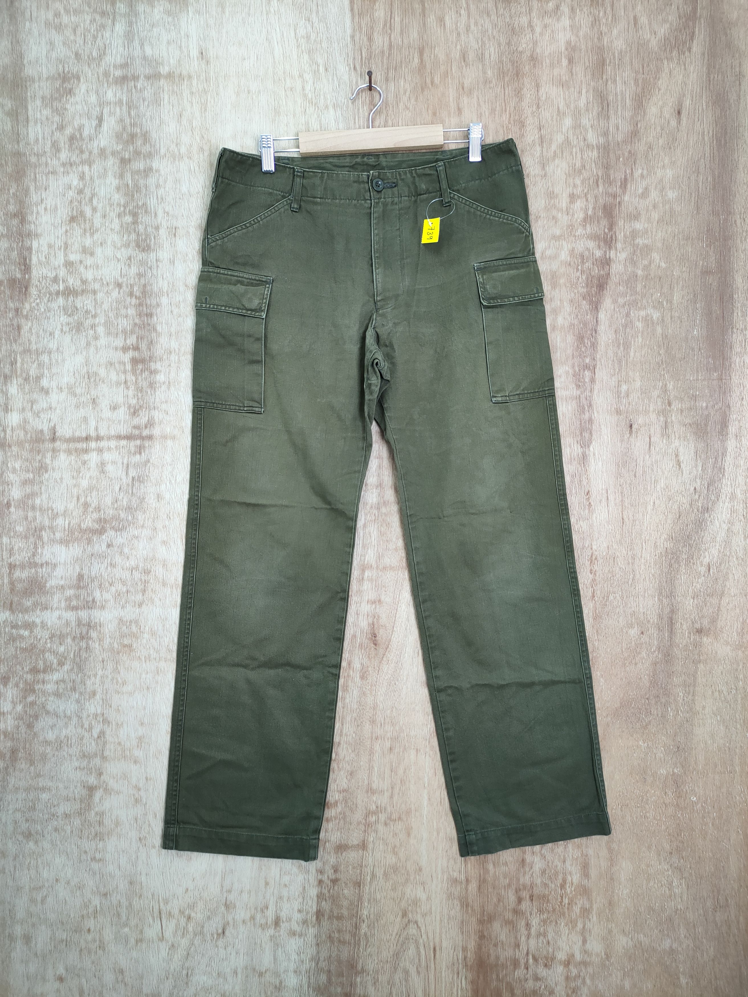 Japanese Brand DLL Tabloid News green utility vintage cargo pants #739 Size US 31 - 1 Thumbnail